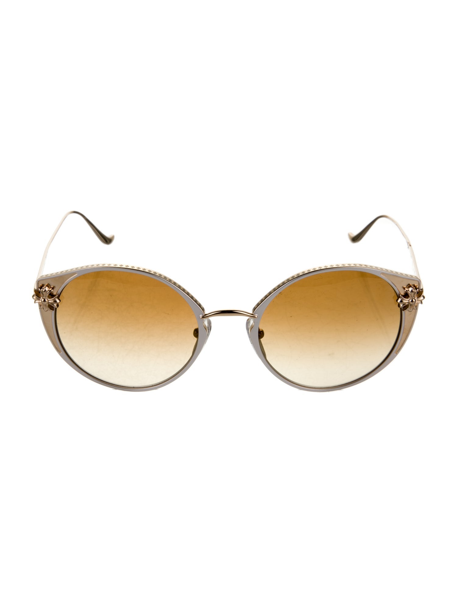 Chrome Hearts CatEye Tinted Sunglasses Gold Sunglasses, Accessories