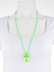 Chrome Hearts Rubber Silichrome CH Cross Pendant Necklace