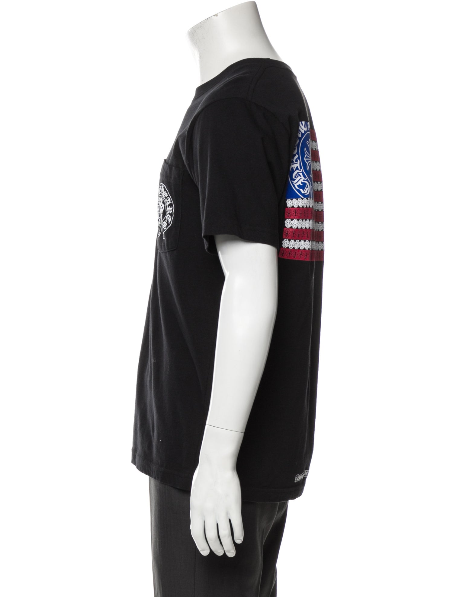 Chrome Hearts American Flag Graphic Print T-Shirt - Black T