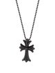 Chrome Hearts Rubber Silichrome Cross Pendant Necklace