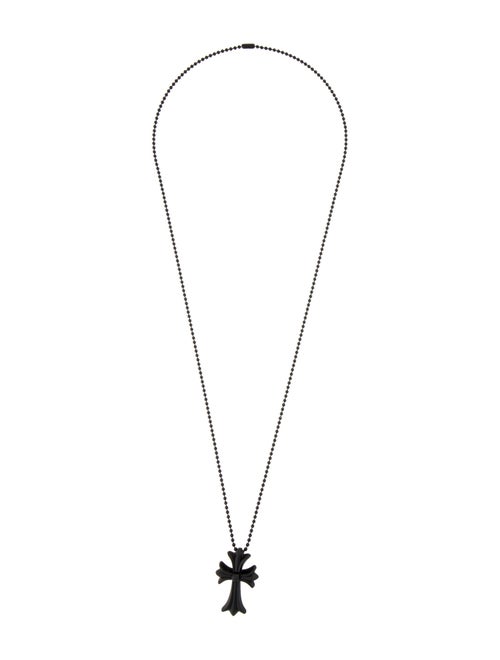 Chrome Hearts Rubber Silichrome Cross Pendant Necklace