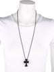 Chrome Hearts Rubber Silichrome Cross Pendant Necklace