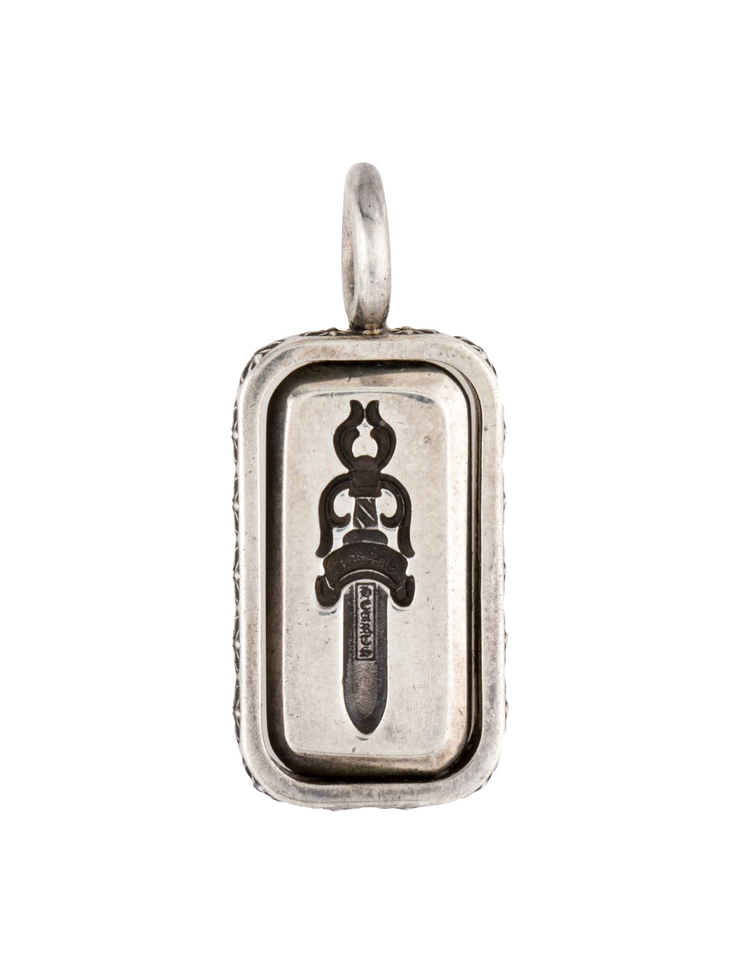 Chrome Hearts Cross Dagger Flip Pendant - Sterling Silver