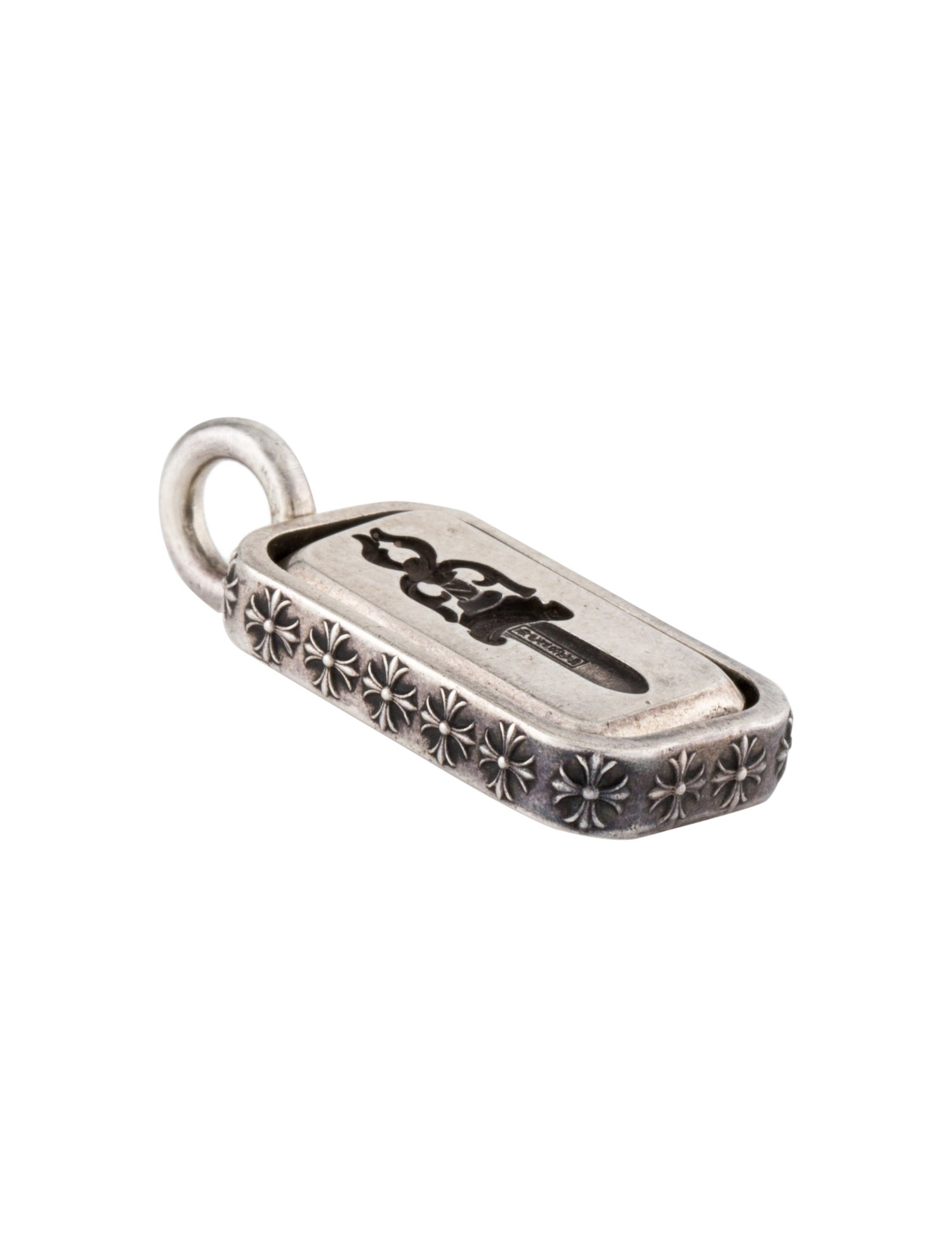Chrome Hearts Cross Dagger Flip Pendant - Sterling Silver