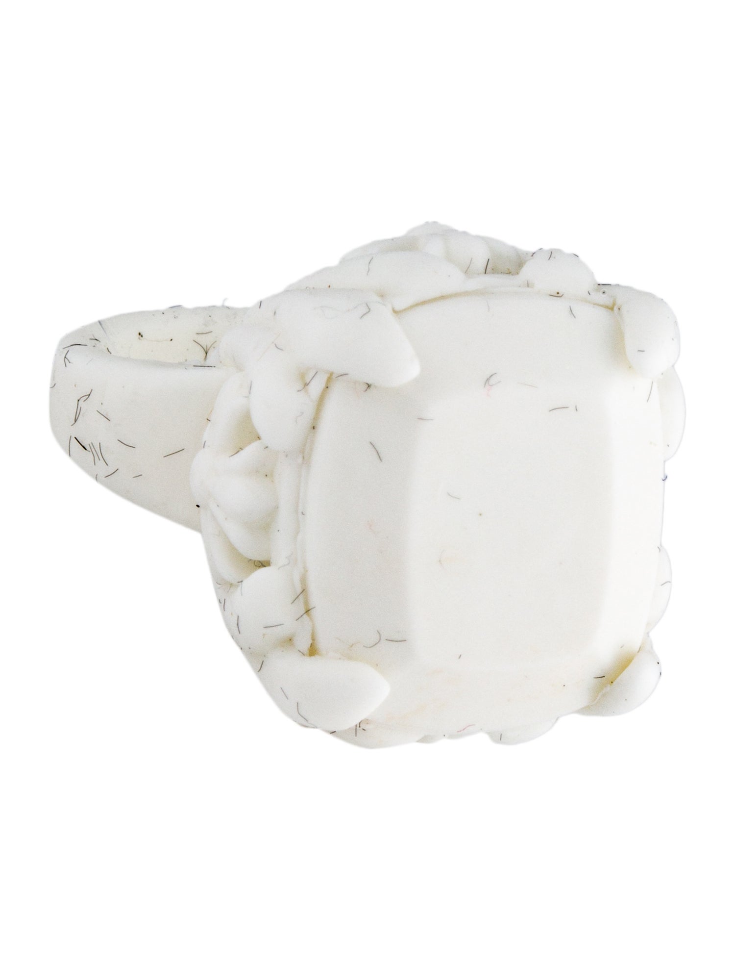 Chrome Hearts Rubber Silichrome C+T Cocktail Ring - White Cocktail 