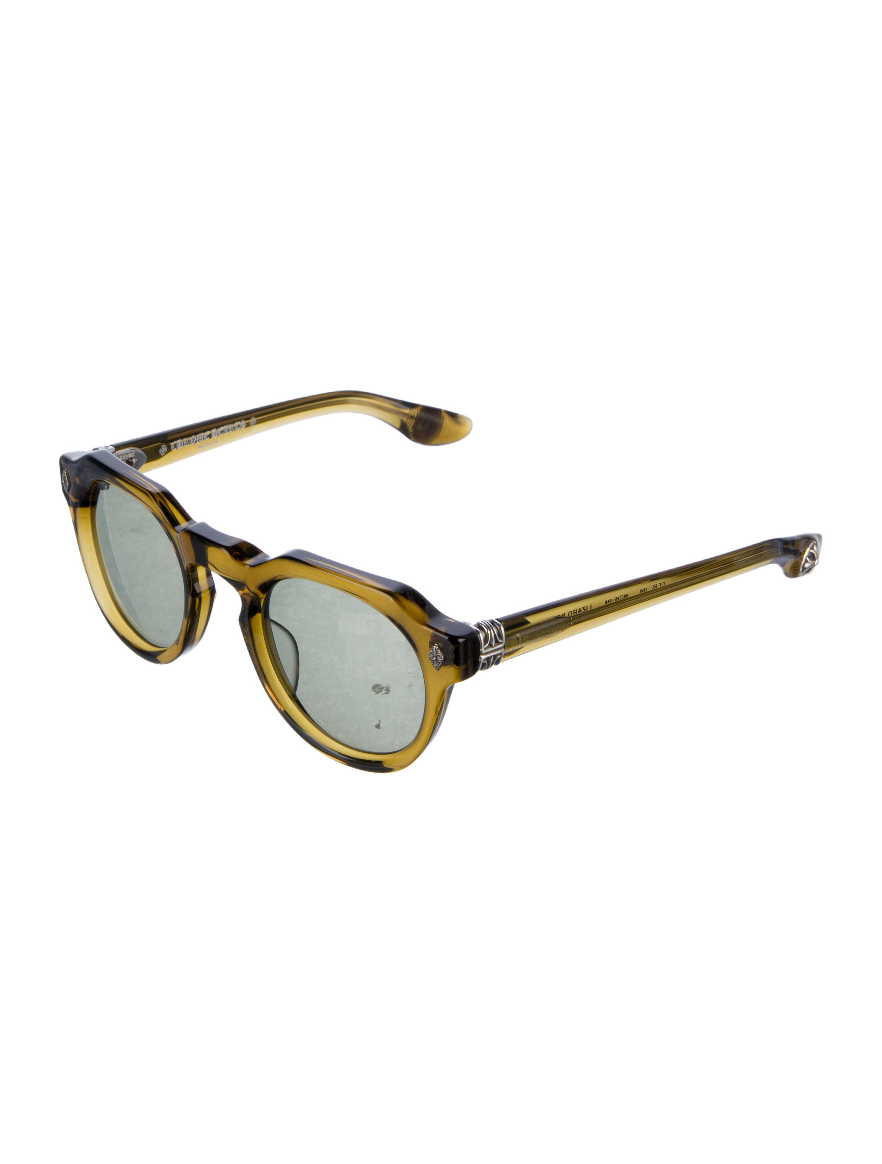 Chrome Hearts Lizard Boot Round Sunglasses - Green