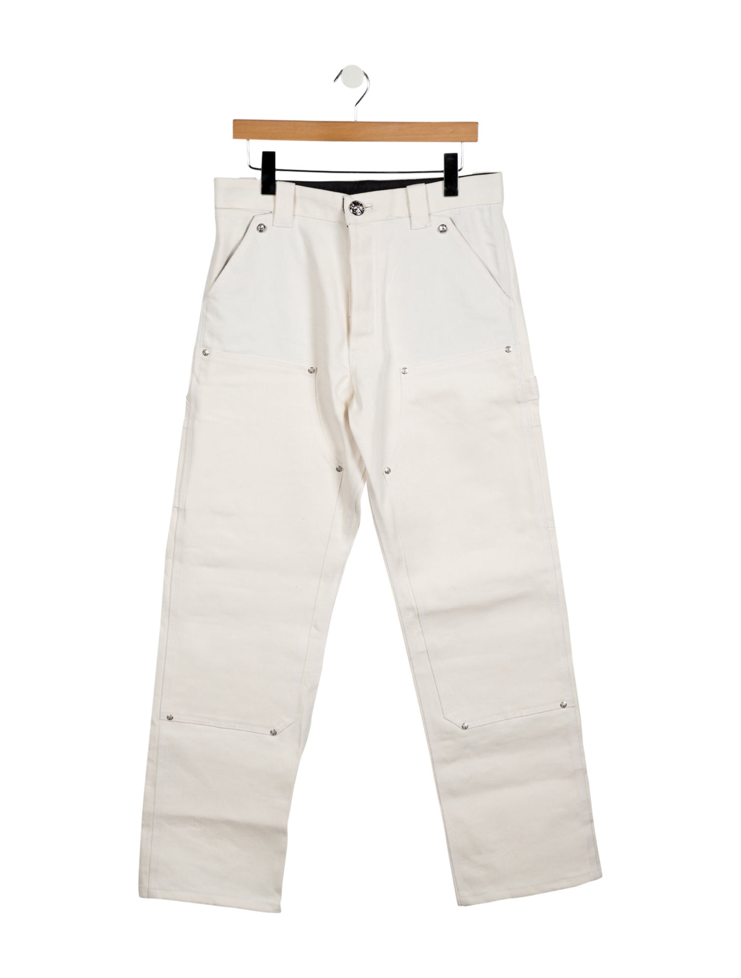 CHROME HEARTS ホワイト ジョガーパンツ Chrome Hearts White Pattern Horseshoe Scropt Logo Sweatpants