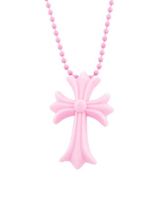Chrome Hearts Silichrome Cross Pendant Necklace