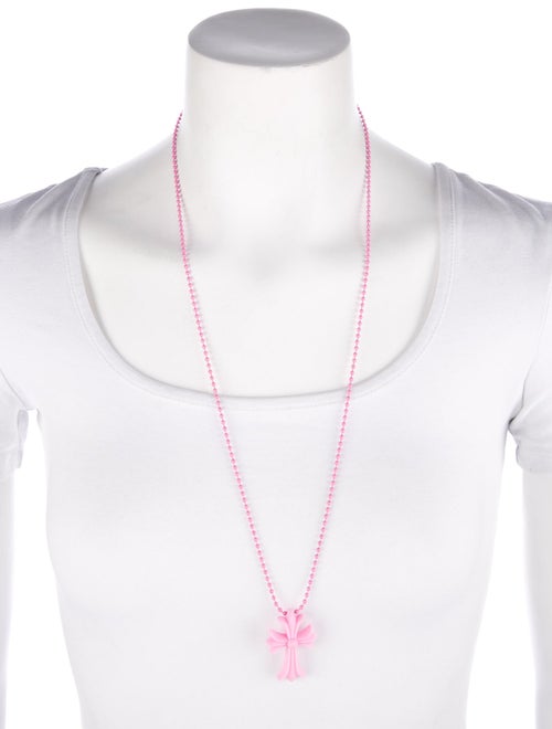 Chrome Hearts Silichrome Cross Pendant Necklace