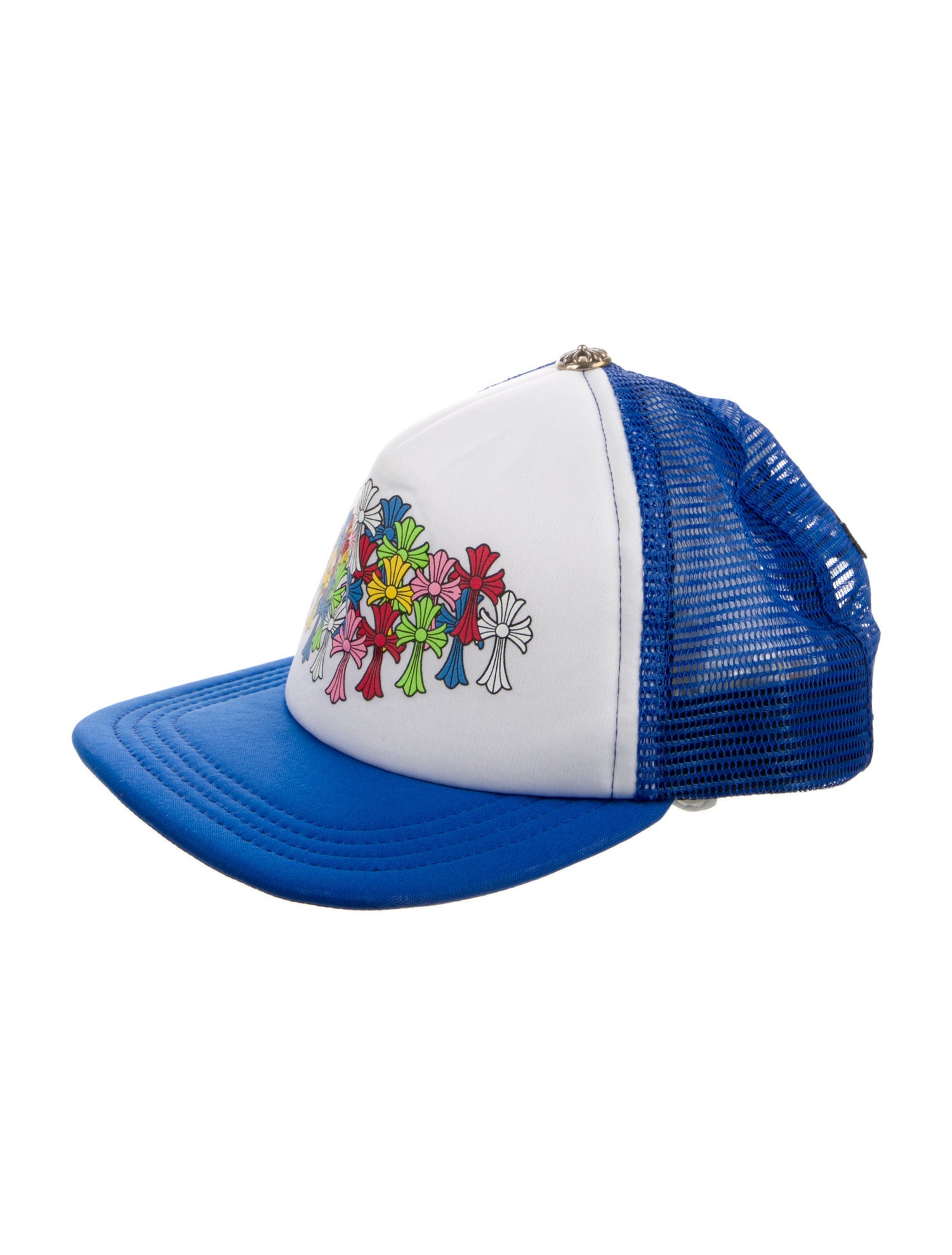 帽子 chromehearts chlogo baseball trucker cap Chrome Hearts Cross Pattern Trucker Hat - Blue Hats, Accessories
