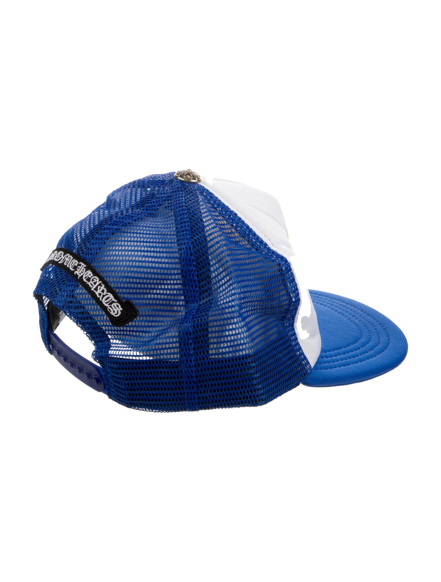 Chrome Hearts Cross Pattern Trucker Hat - Blue Hats, Accessories
