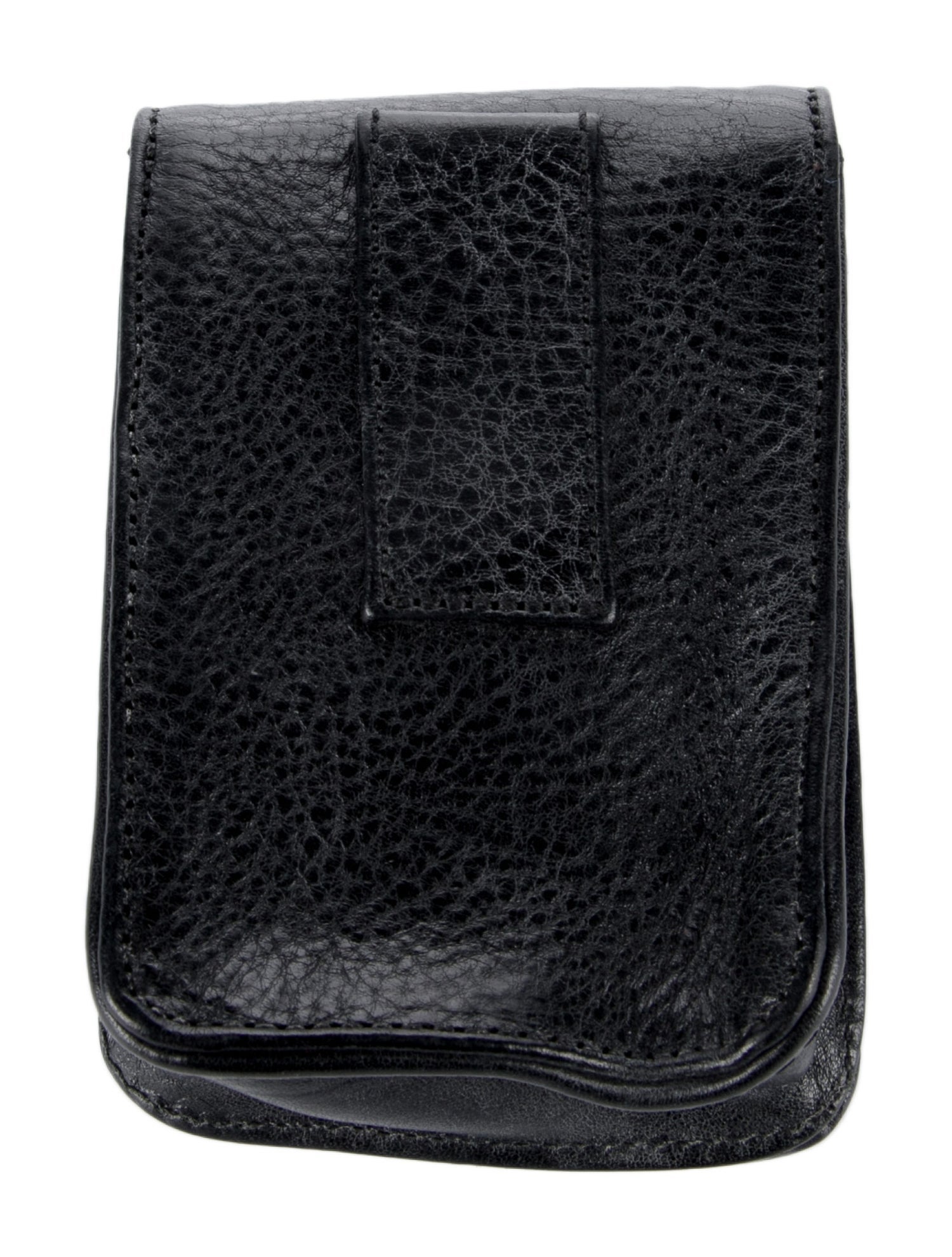 Chrome Hearts Cemetery Cross Leather Belt Pouch - Black