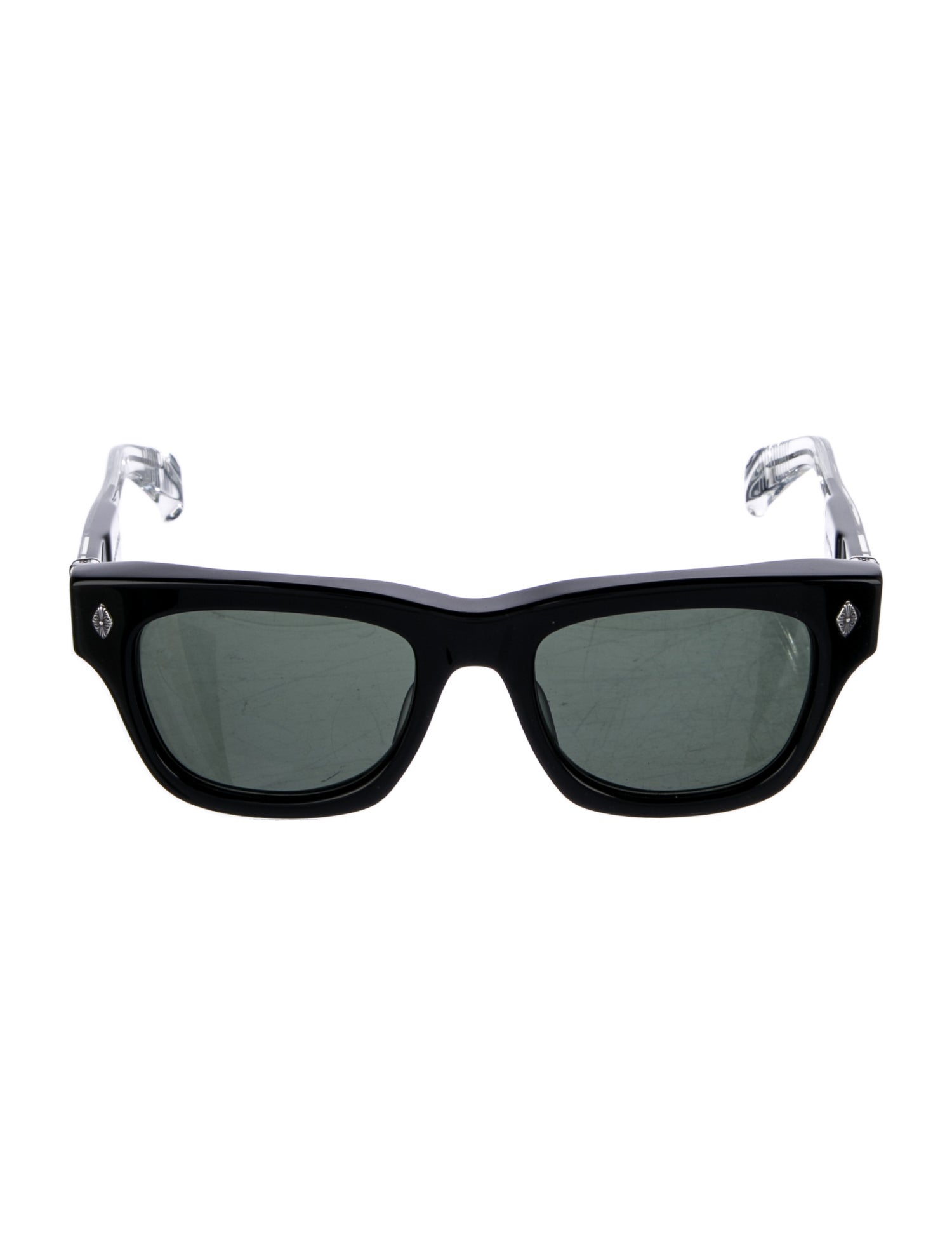 【送料&関税込】Chrome Hearts Dick Fitzener - Black Sunglass Chrome Hearts Dick Fitzener Wayfarer Sunglasses - Black