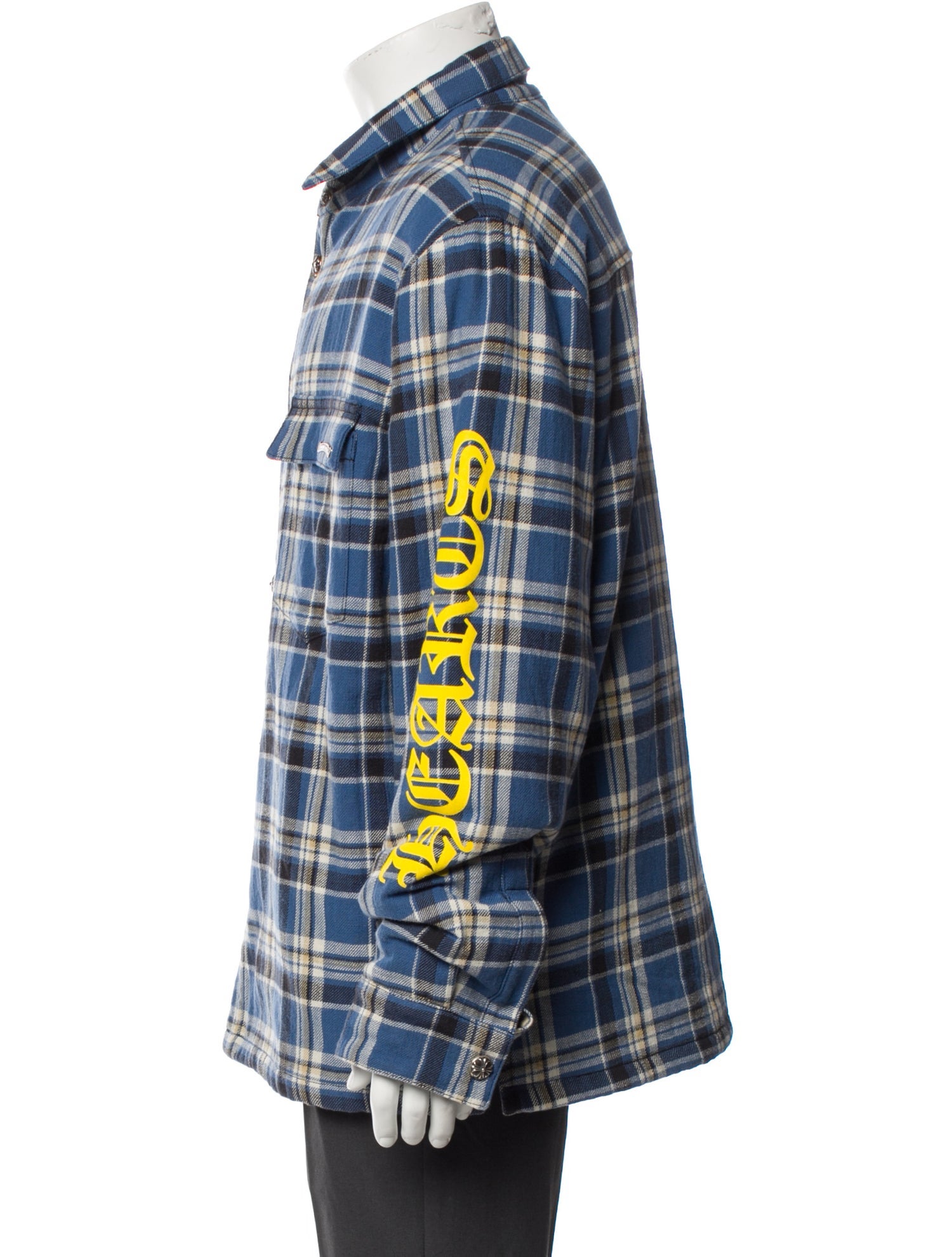 Chrome Hearts Plaid Print Trucker Jacket