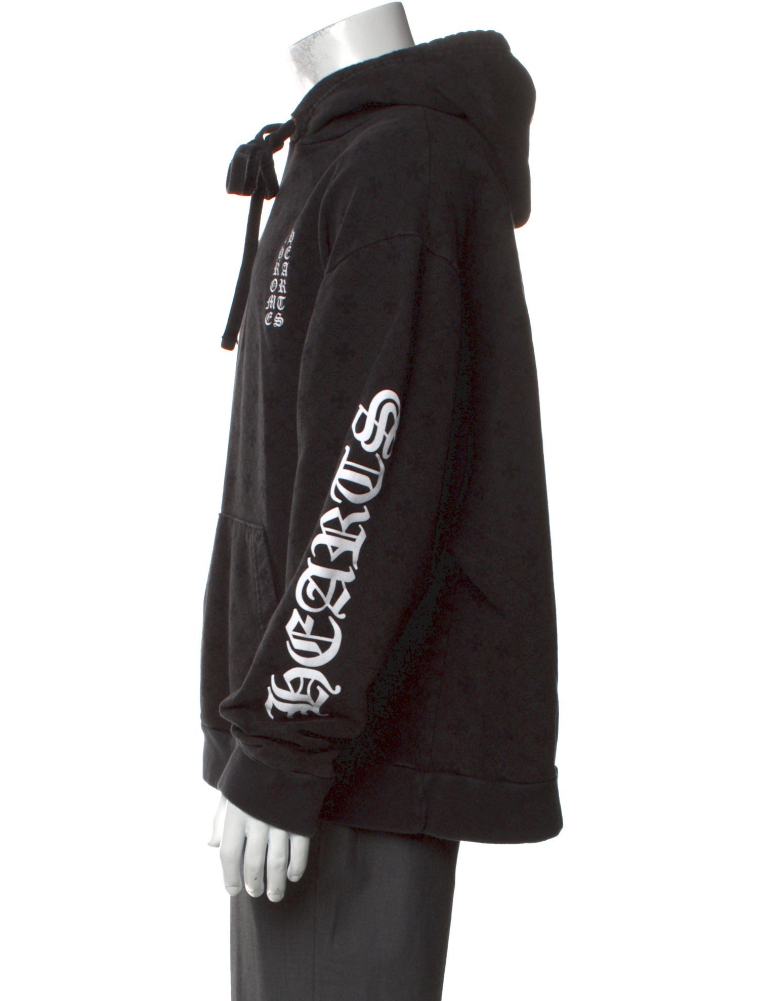 入手困難【Chrome Hearts】Cross Print Pullover Hoodie Black Buy Chrome Hearts Plus Cross Allover Print Horseshoe Logo