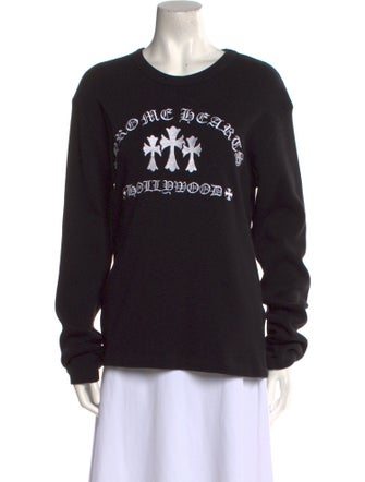 Chrome Hearts Triple Cross Thermal Graphic Print Sweatshirt