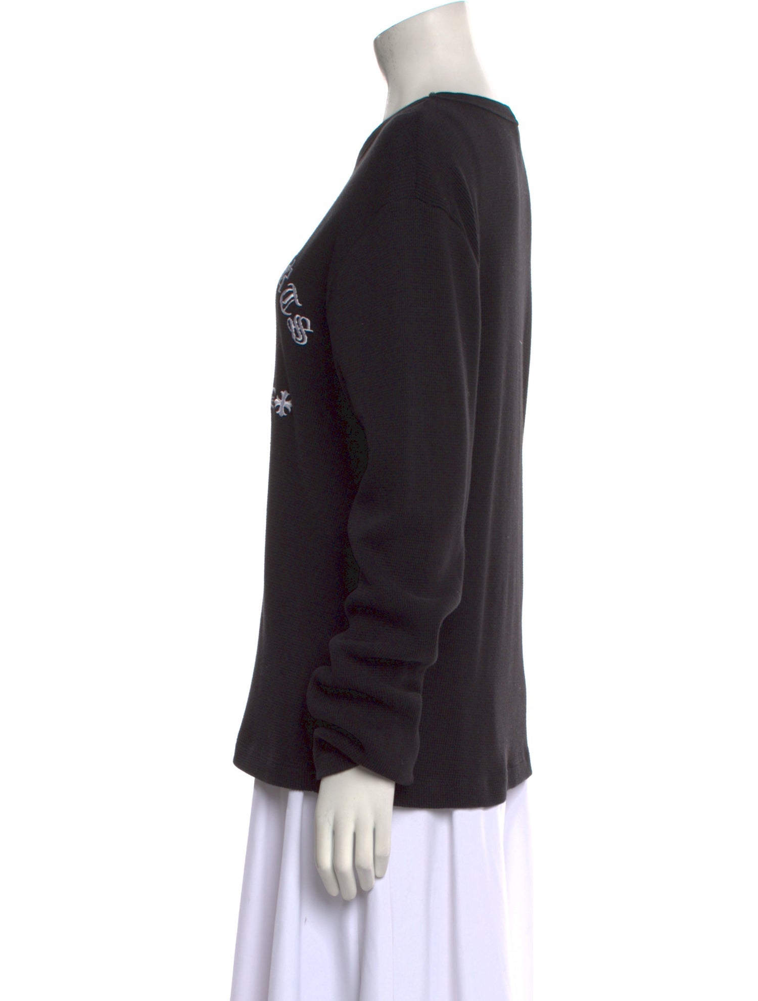 Chrome Hearts Triple Cross Thermal Graphic Print Sweatshirt