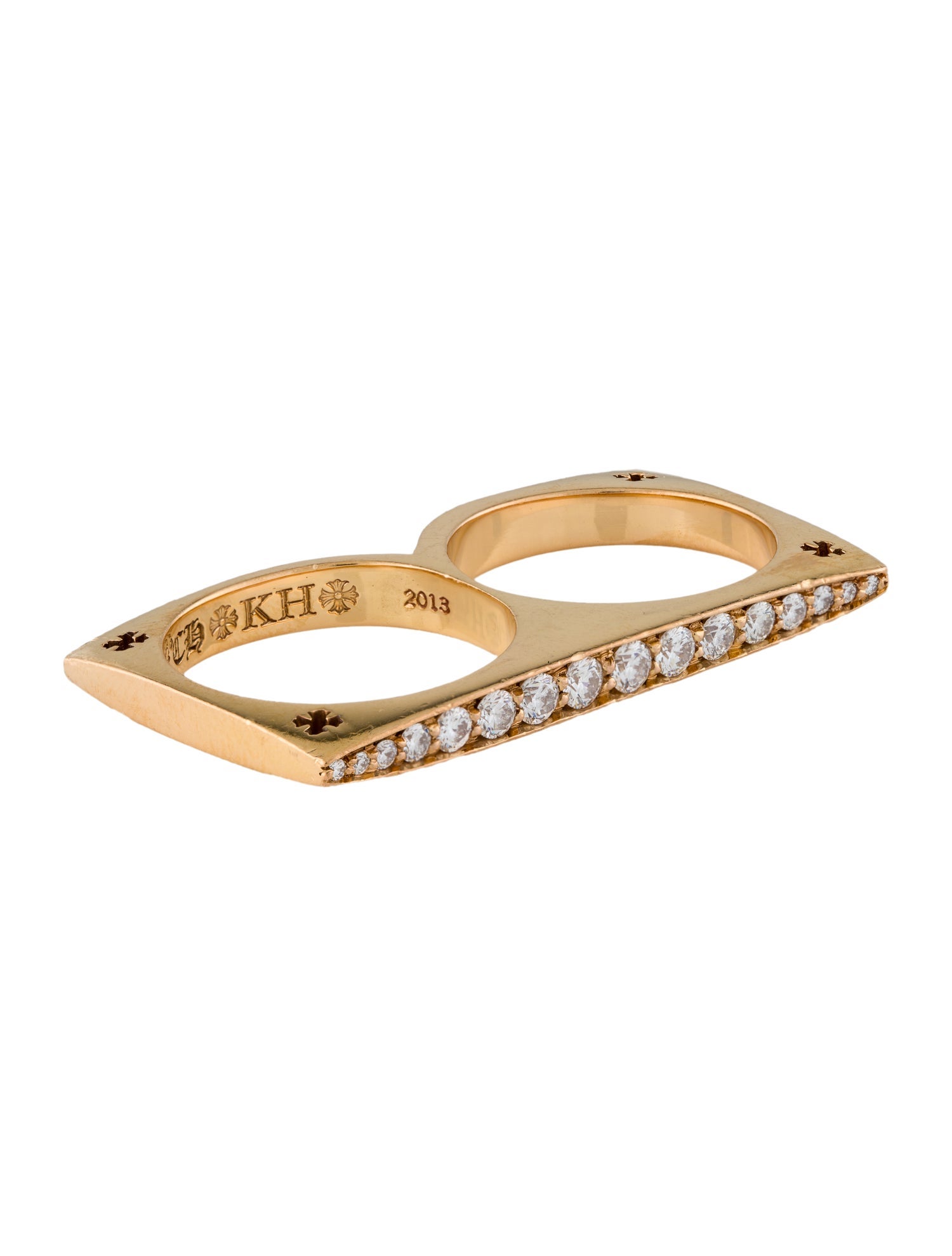 Chrome Hearts x Kate Hudson 22K Diamond Double Ring