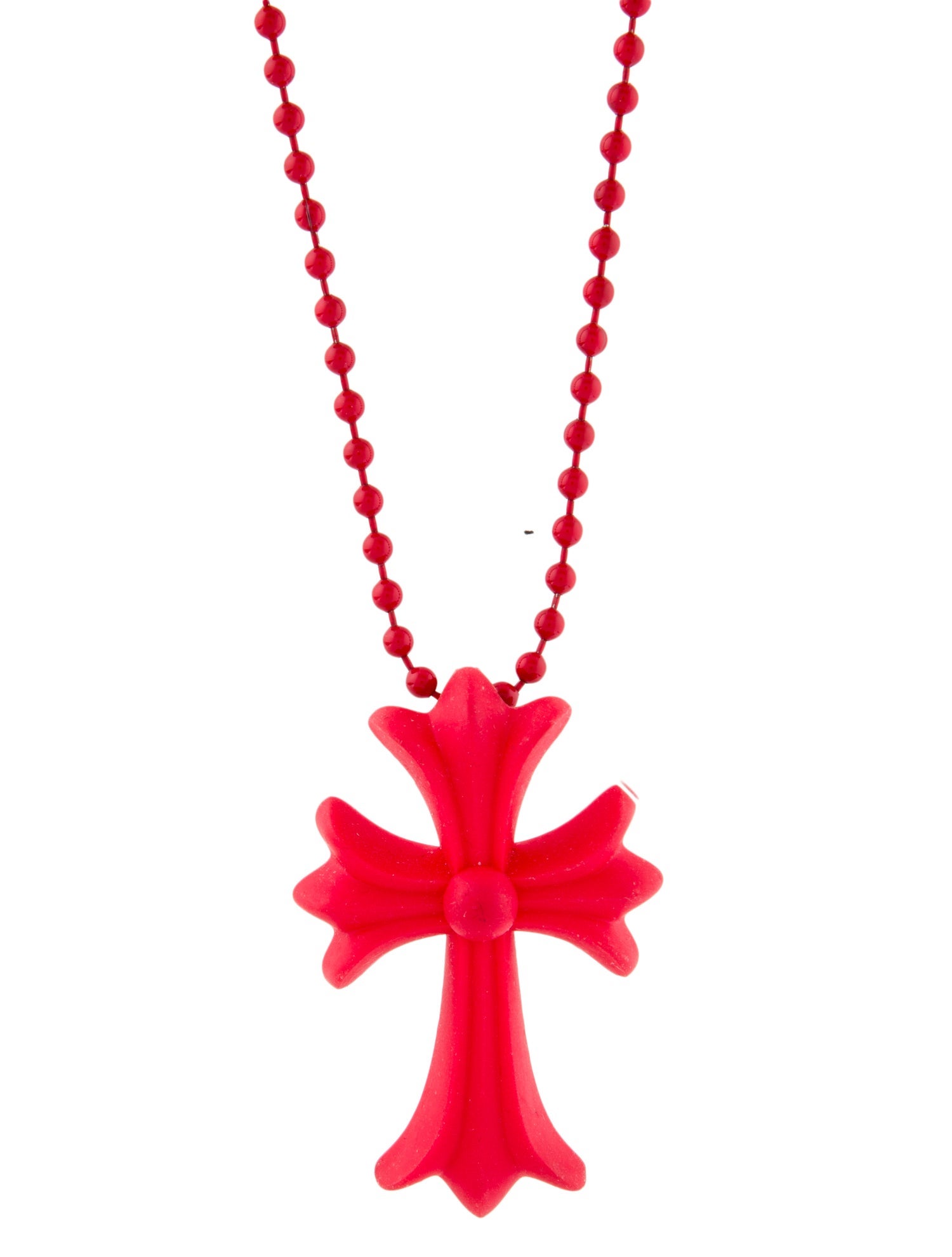 Chrome Hearts Silichrome Cross Pendant Necklace