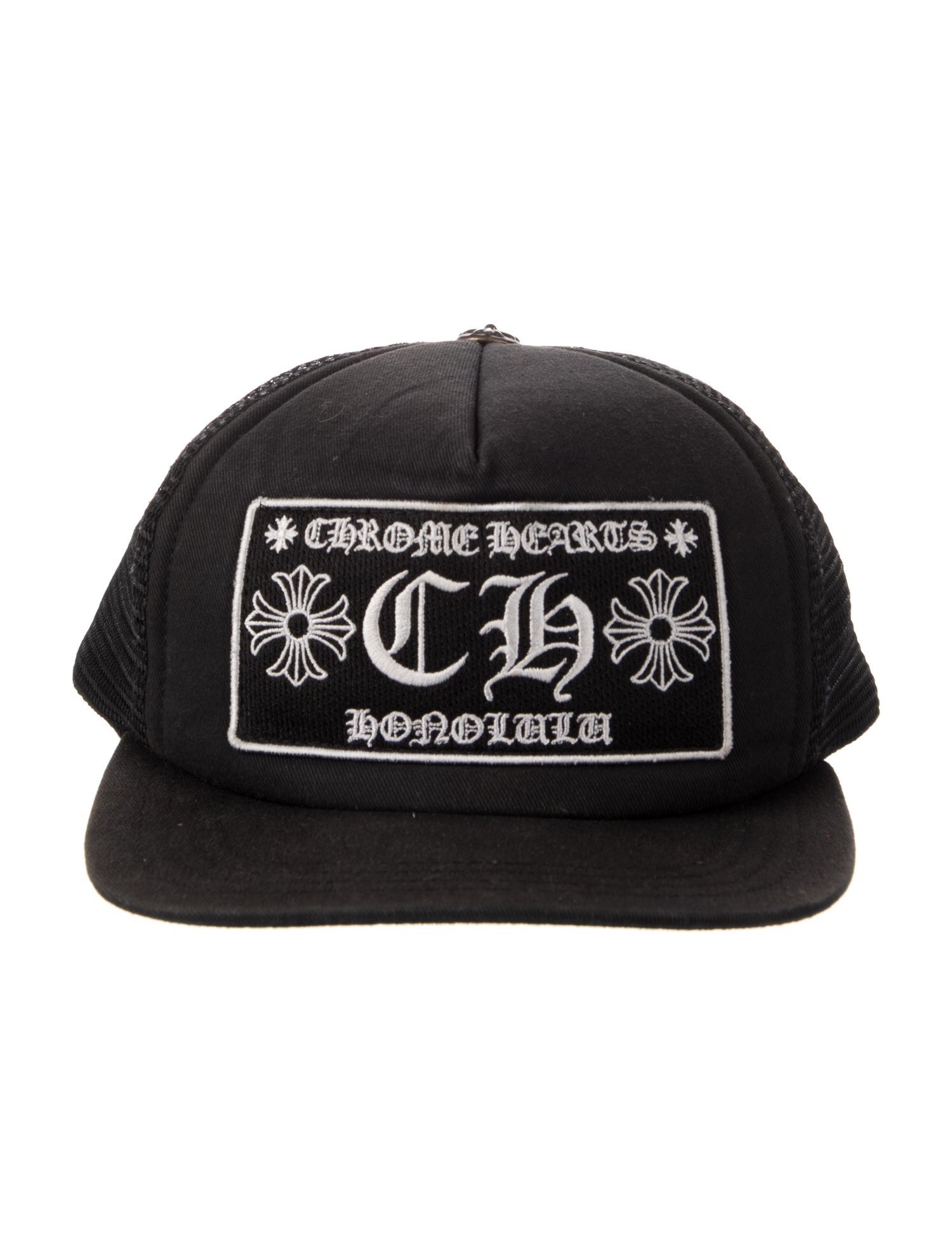 Chrome Hearts CH Logo Trucker Hat - Black Hats, Accessories
