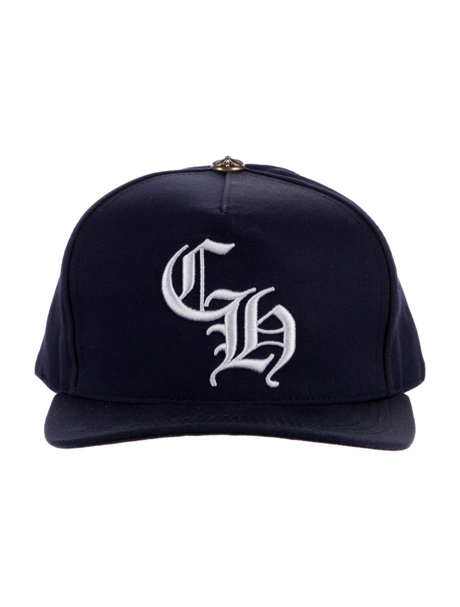 Chrome Hearts Cross Waxed Denim Cap - Black Hats