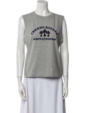 Chrome Hearts Graphic Print Crew Neck Top w/ Tags