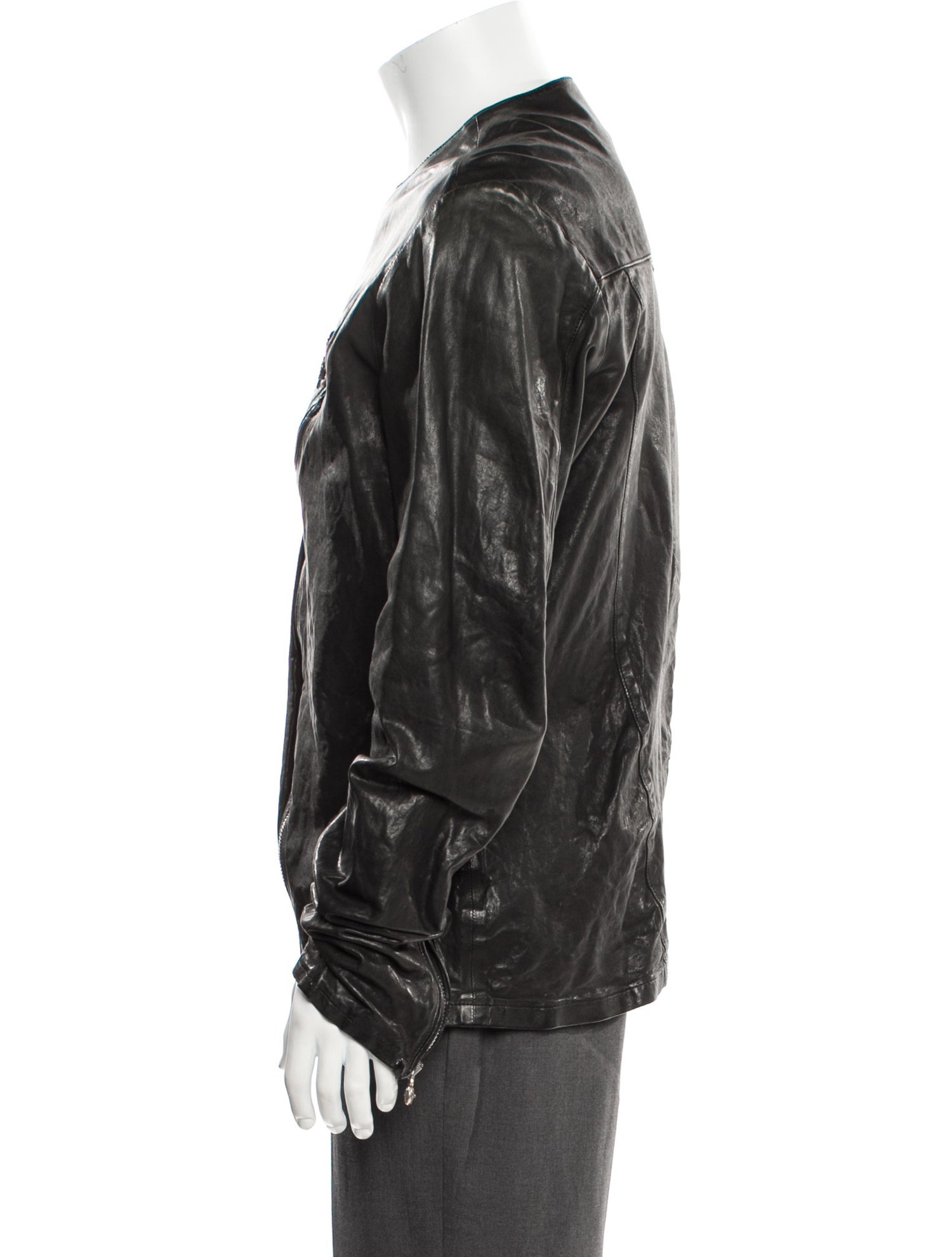 Chrome Hearts Leather Biker Moto Jacket