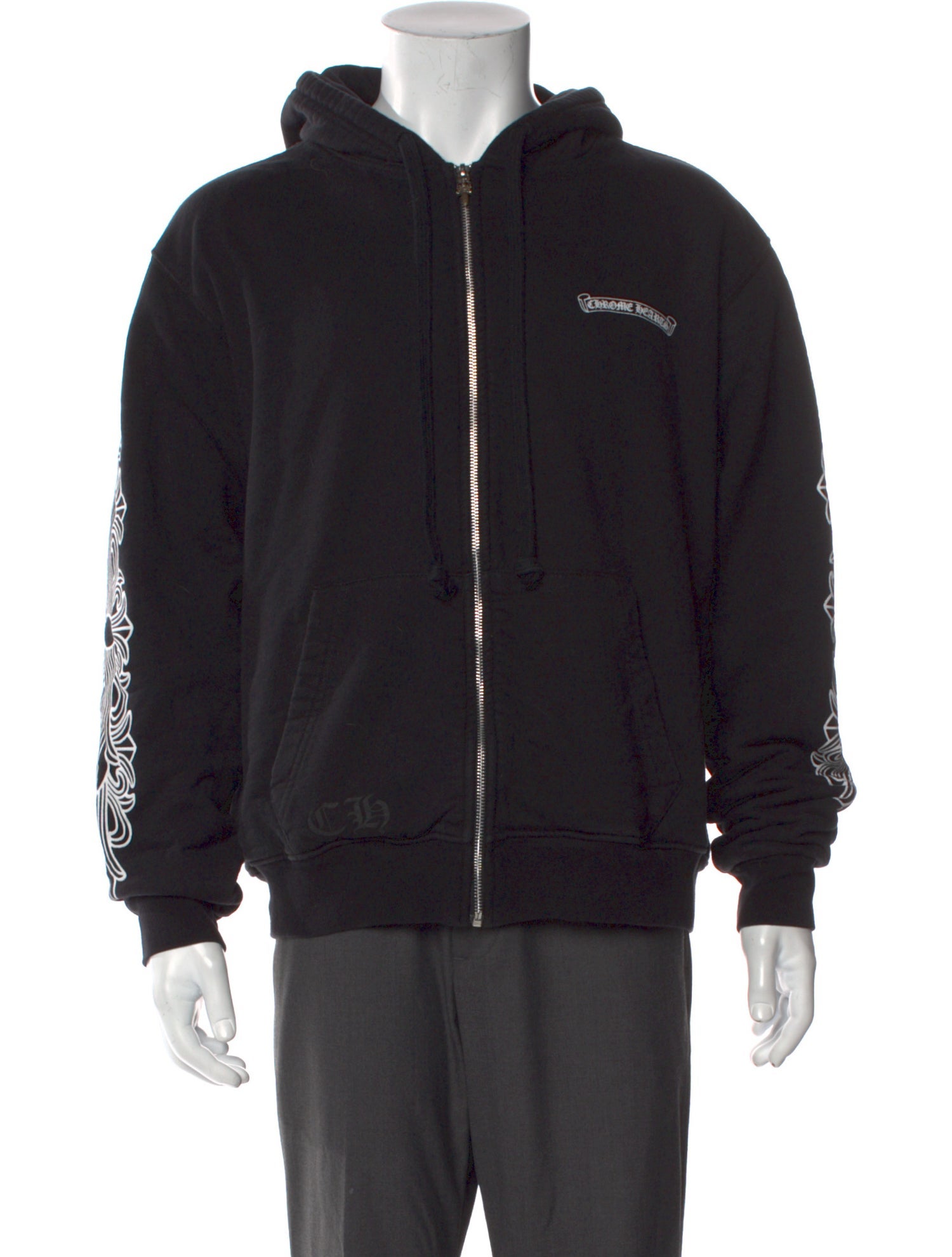 Chrome Hearts Monogram Plus Horseshoe Graphic Print Hoodie