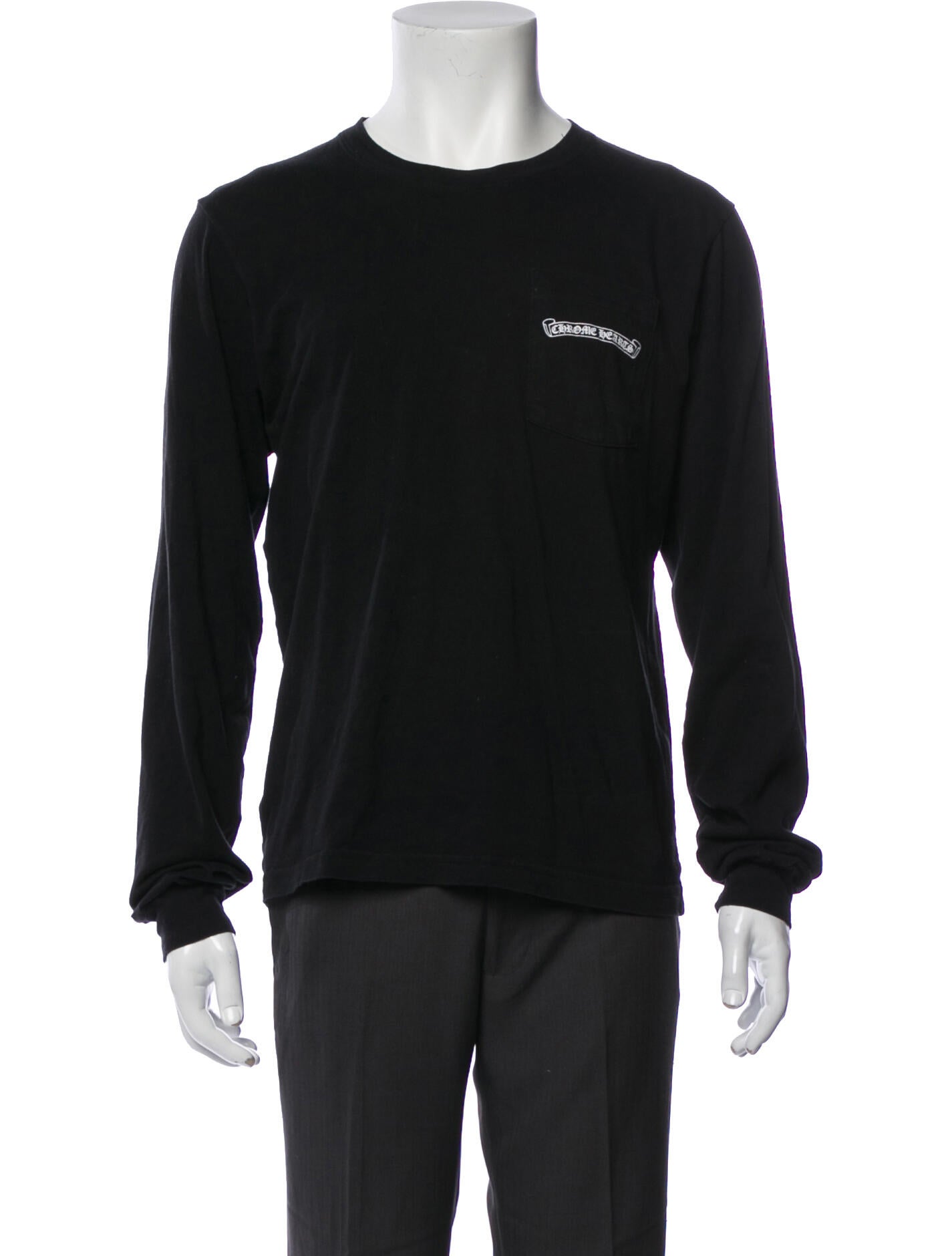 【Chrome Hearts】 Scroll Fuck you Logo LS T-Shirt Black Chrome Hearts 'Fuck You' L/S Graphic Print T-Shirt - Black T