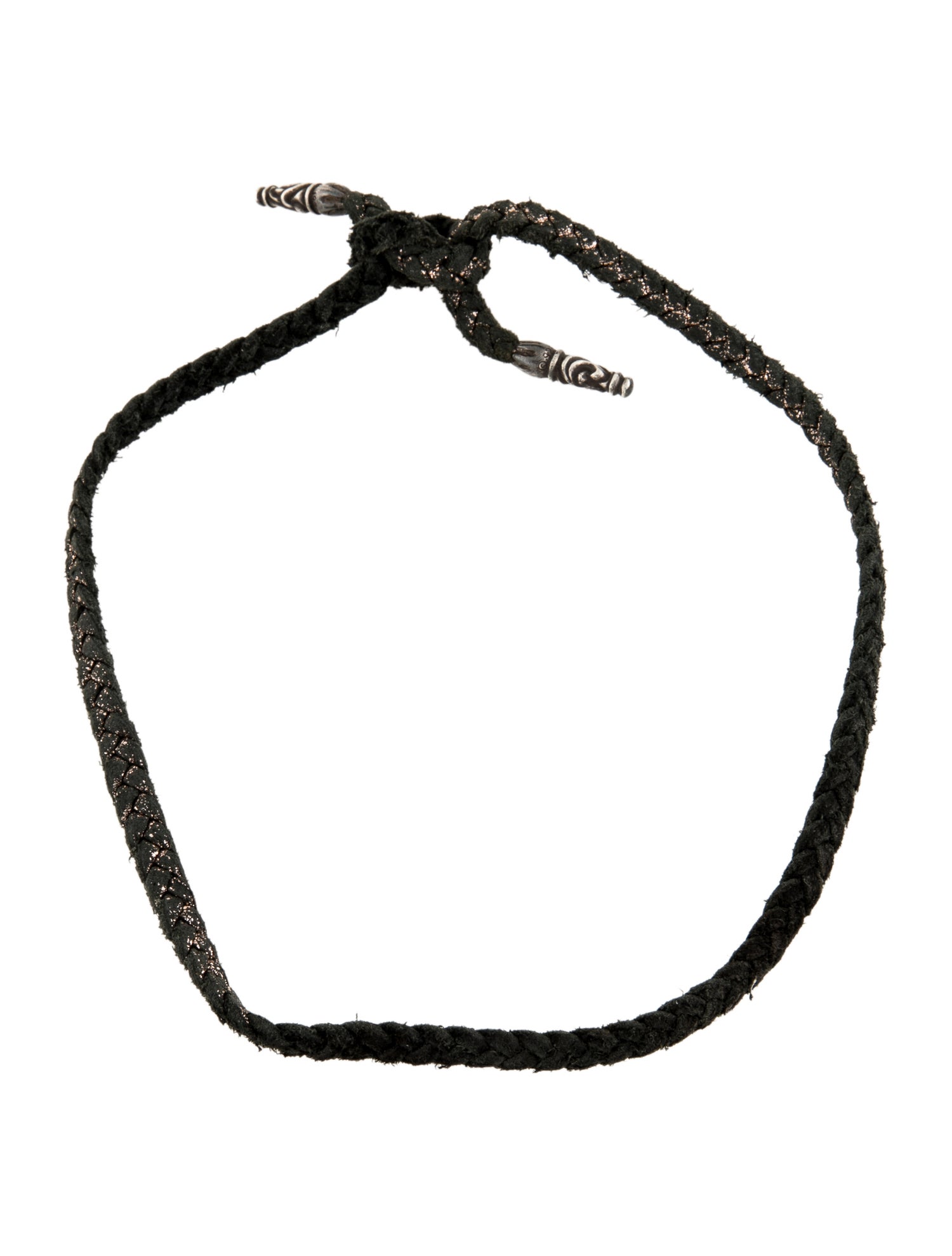 Chrome Hearts Leather Braided Necklace