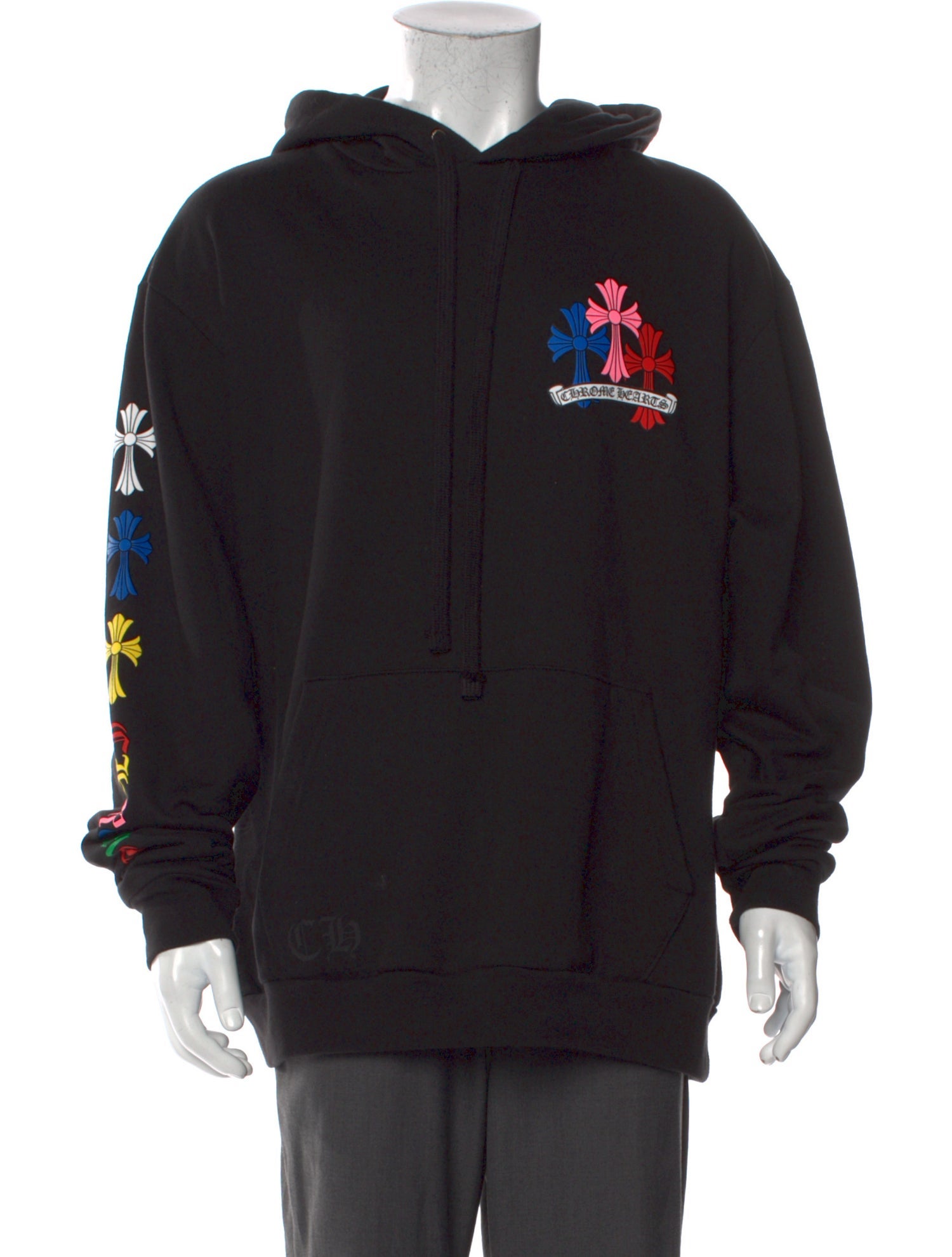 Balenciaga 2019 I Love Techno Zip-Up Shrunken Hoodie - Black