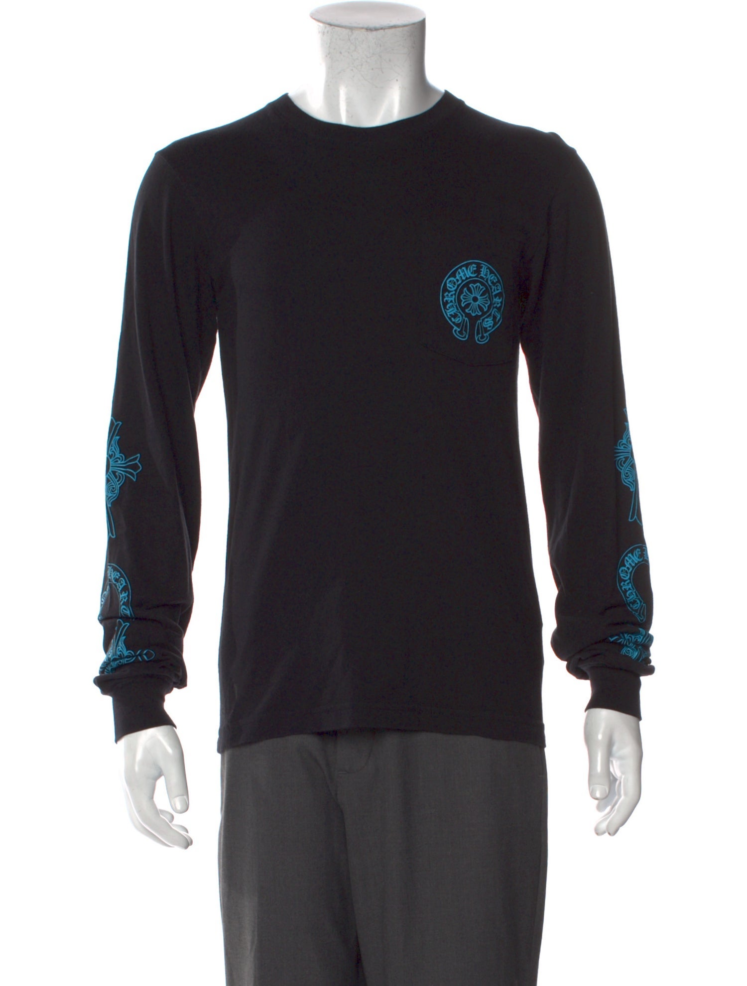 Chrome Hearts Triple Cross Graphic Print T-Shirt