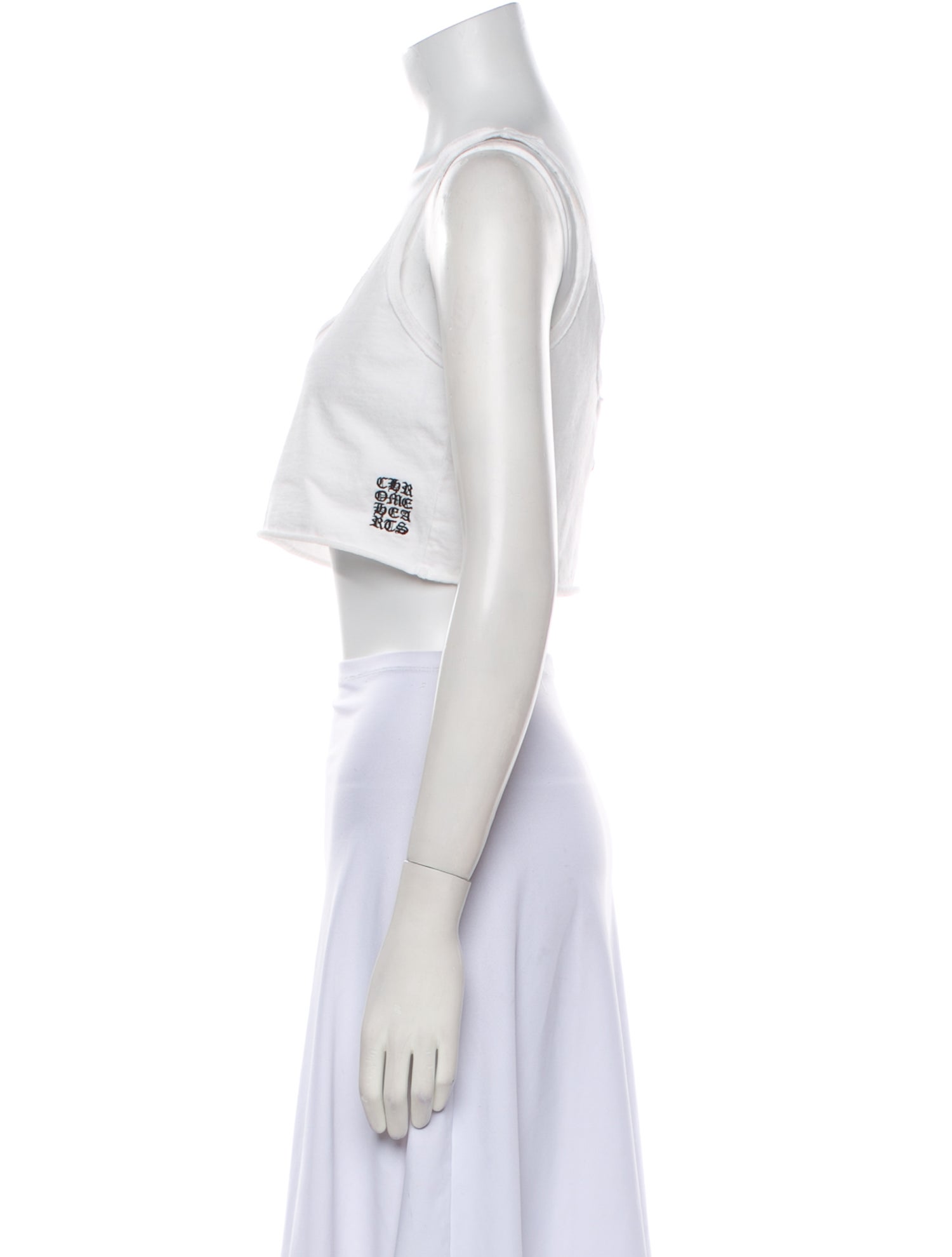 Chrome Hearts Scoop Neck Sleeveless Crop Top