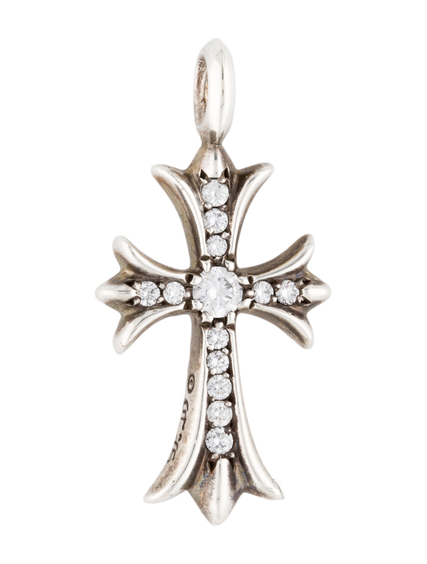 Chrome Hearts Diamond CH Cross Pendant