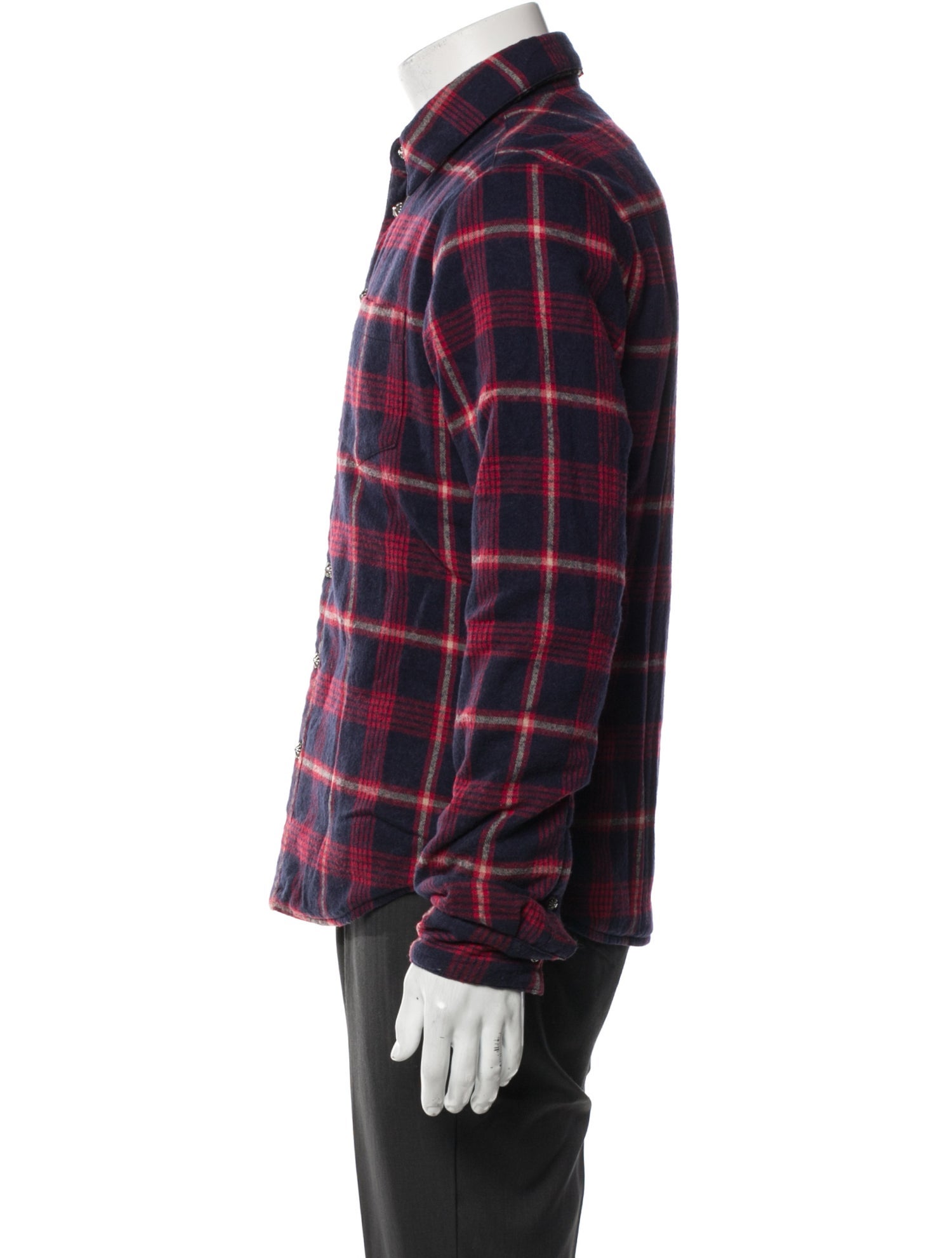 Chrome Hearts Reversible Plaid Print Jacket