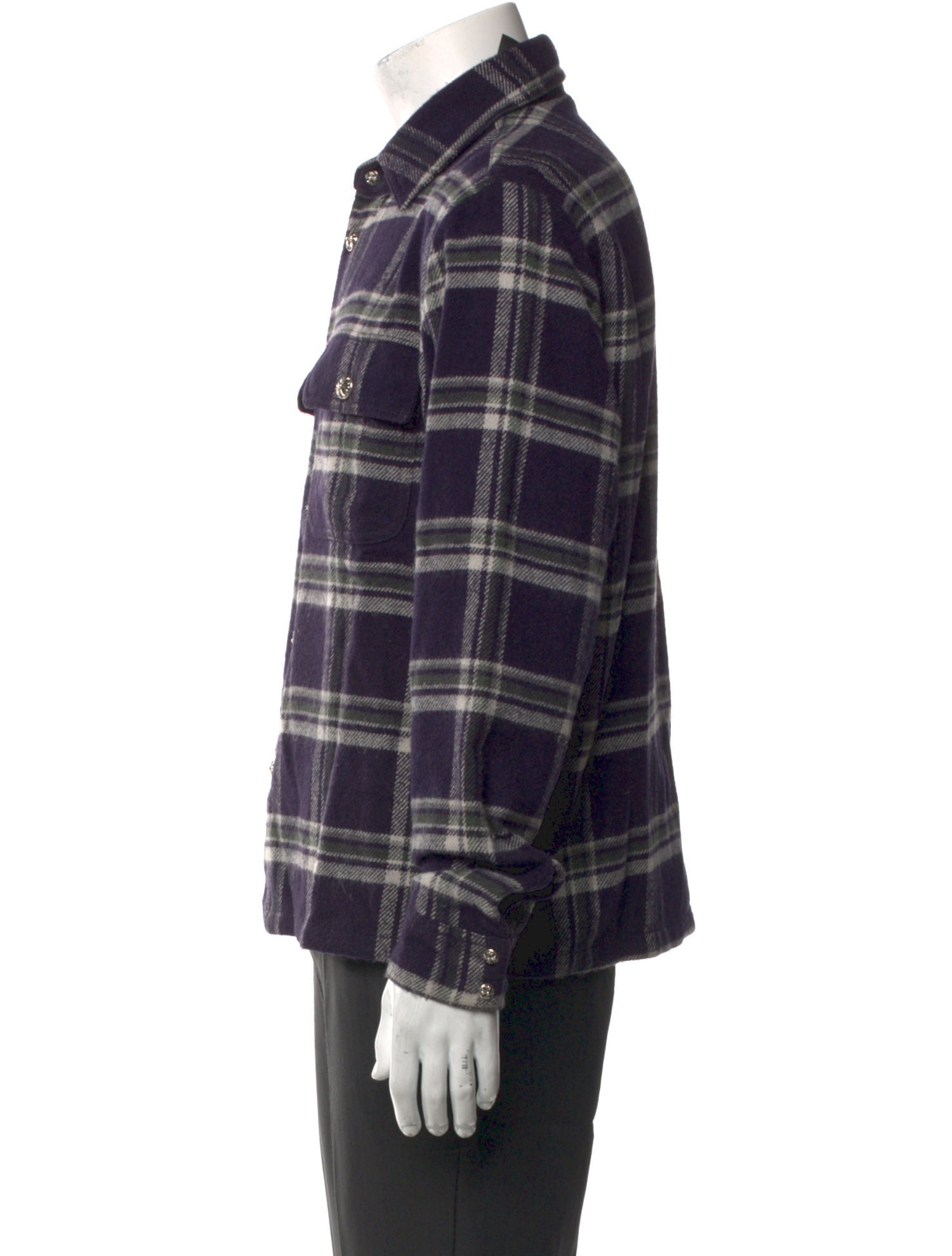 Chrome Hearts Plaid Print Long Sleeve Shirt