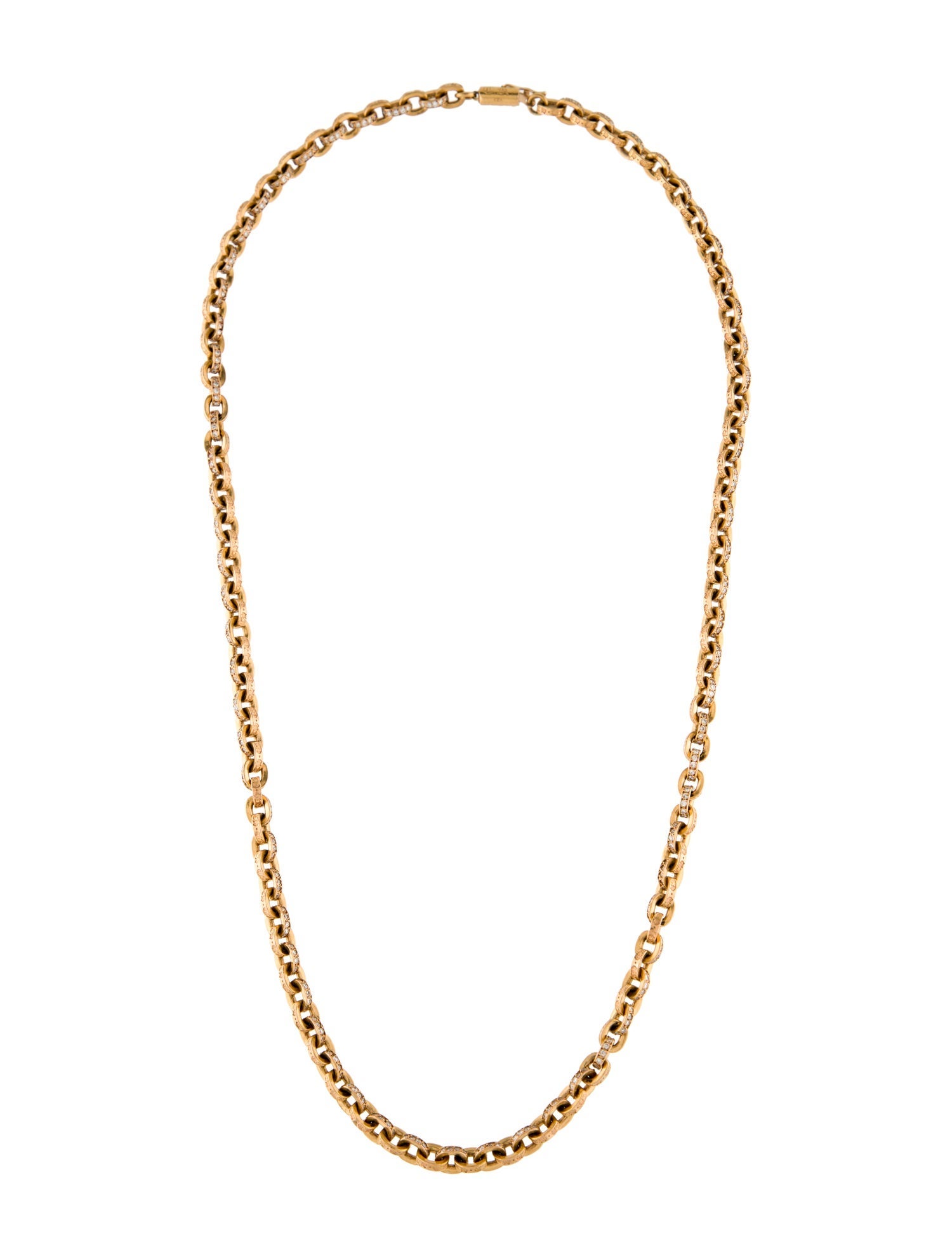 Chrome Hearts 22K Diamond Paper Chain Necklace