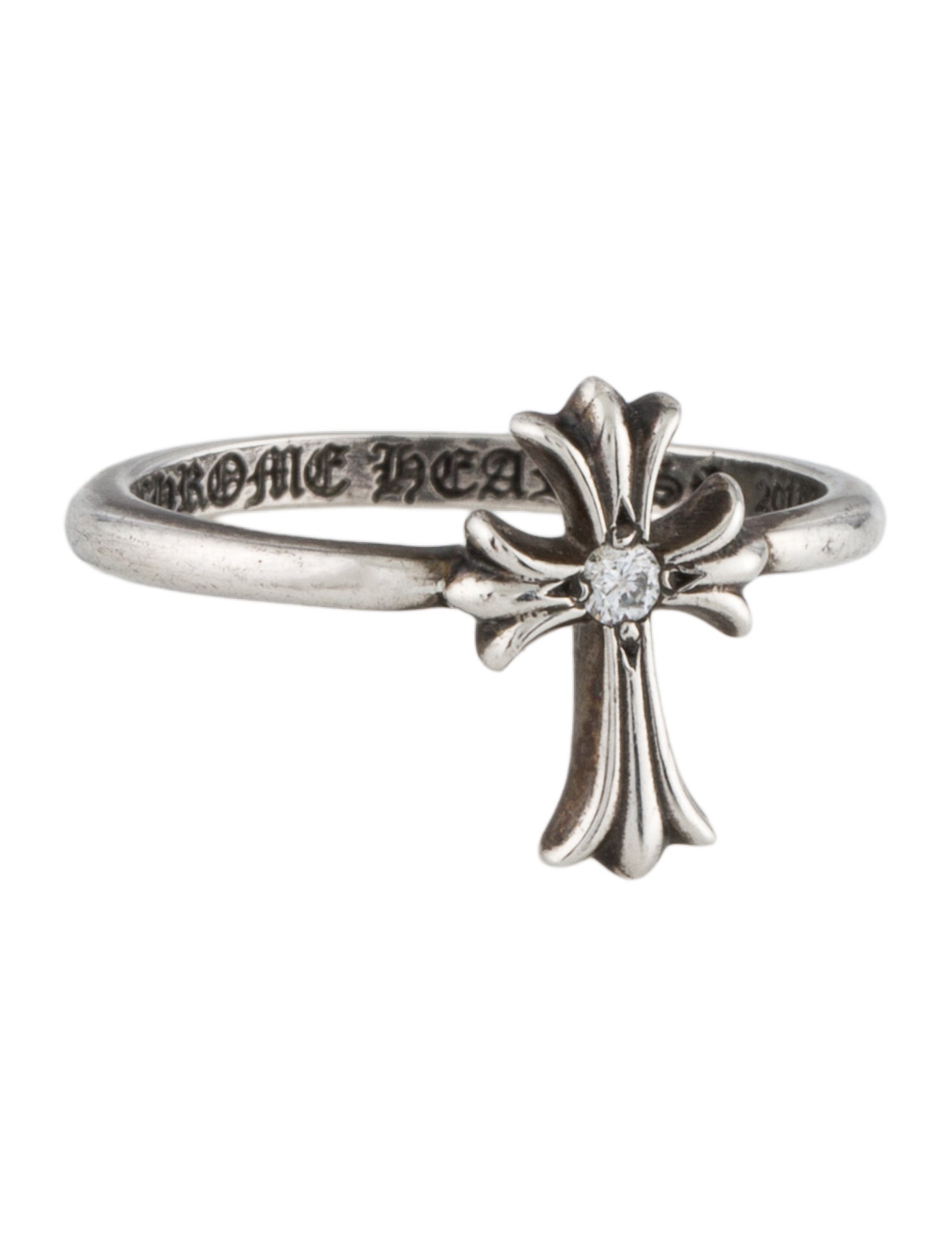 Chrome Hearts Diamond Cross Ring