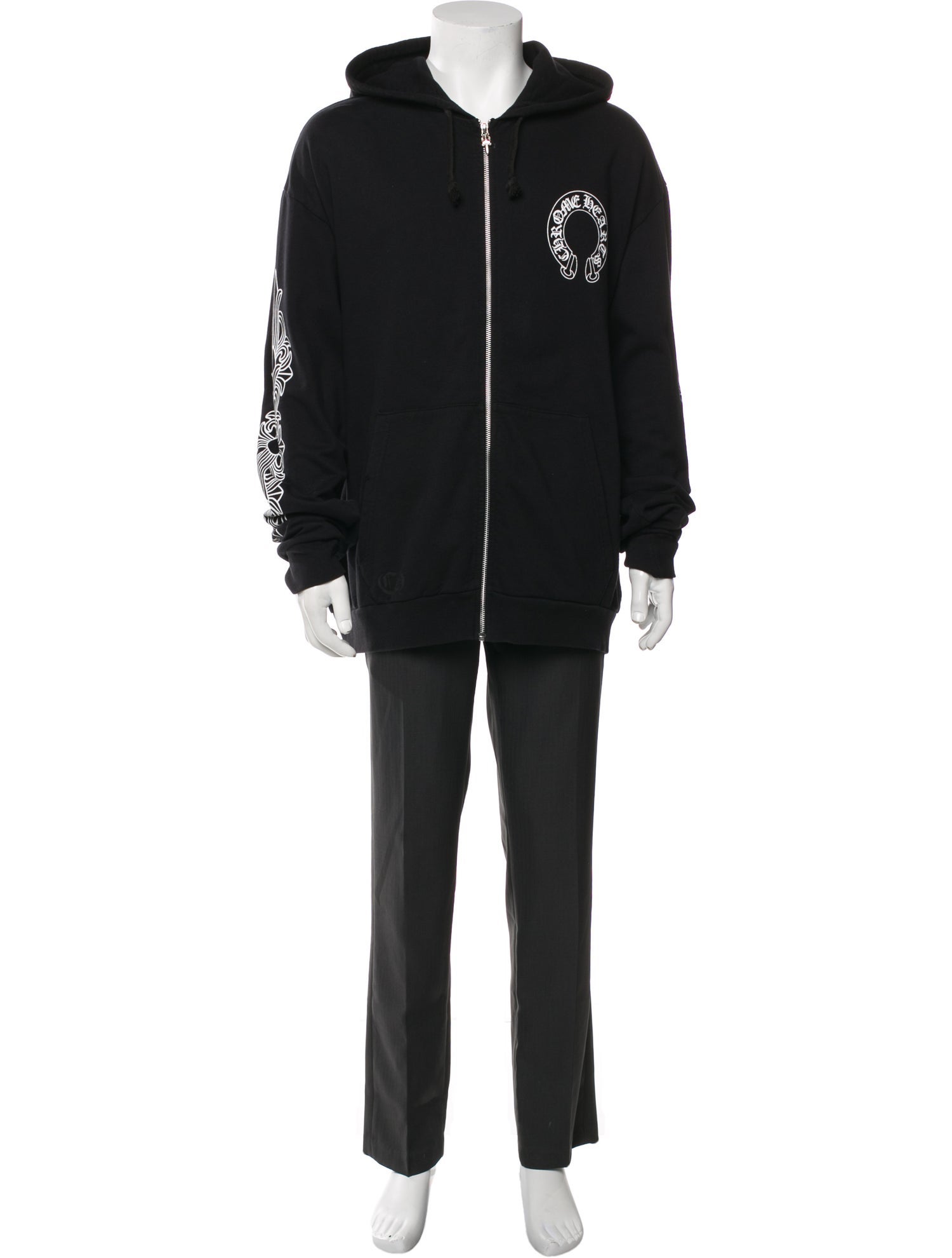 Chrome Hearts Signature Logo Horseshoe Logo Hoodie