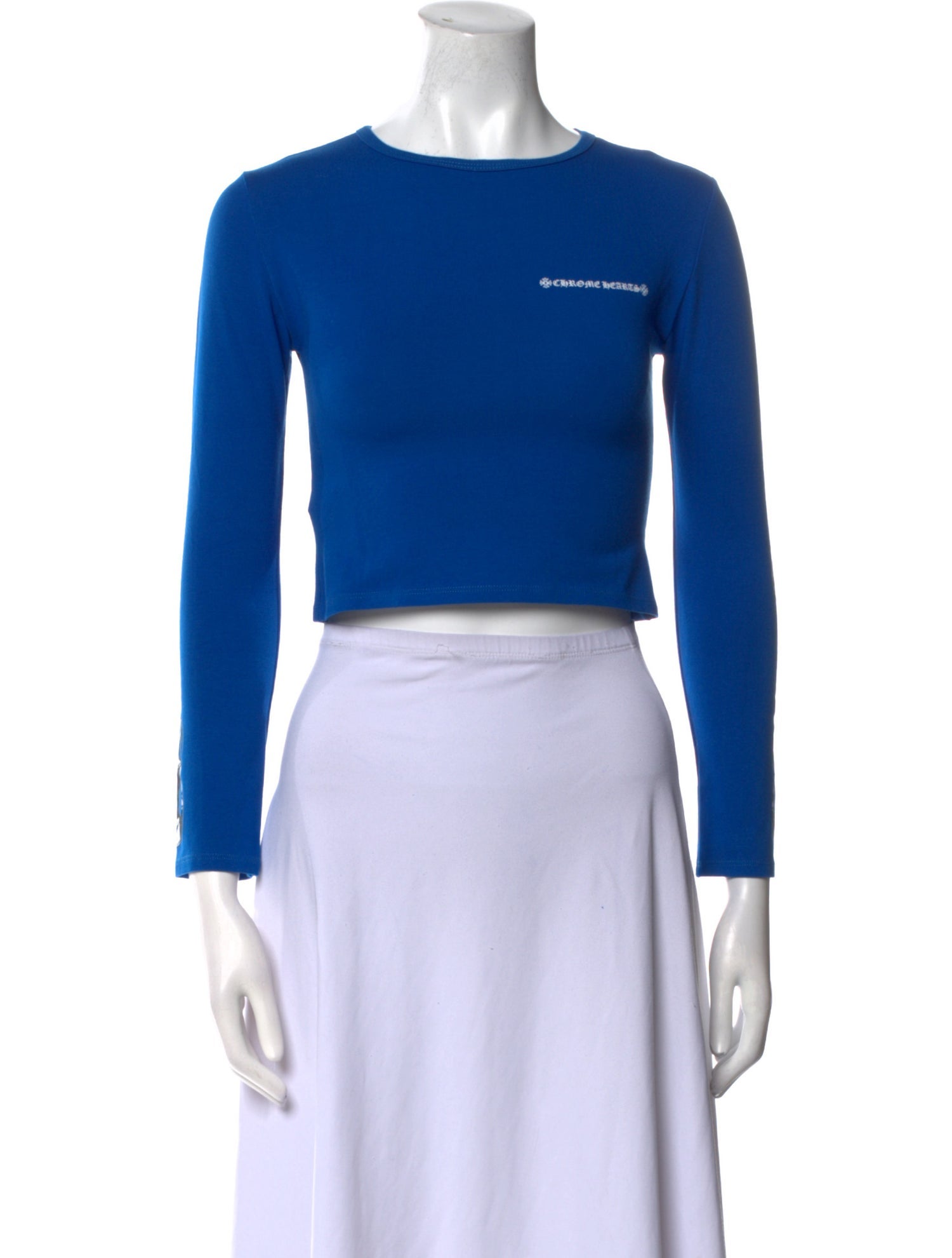 Chrome Hearts x Matty Boy 'Flames' Crew Neck Crop Top