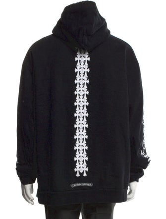 Chrome Hearts Cemetery Cross Spine Graphic Print Hoodie