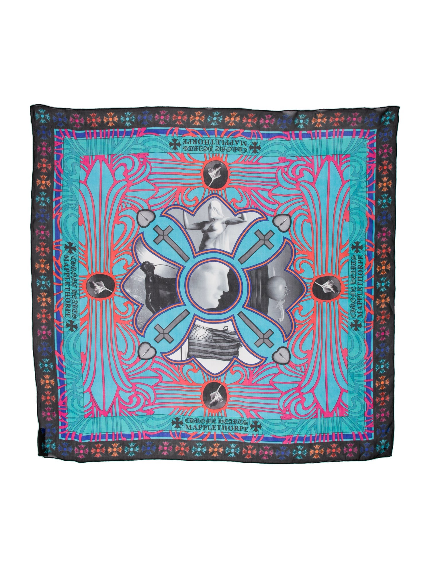 【超希少】Chrome Hearts FOTI Scarf Multicolor Chrome Hearts Foti Silk Scarf – Justin Reed