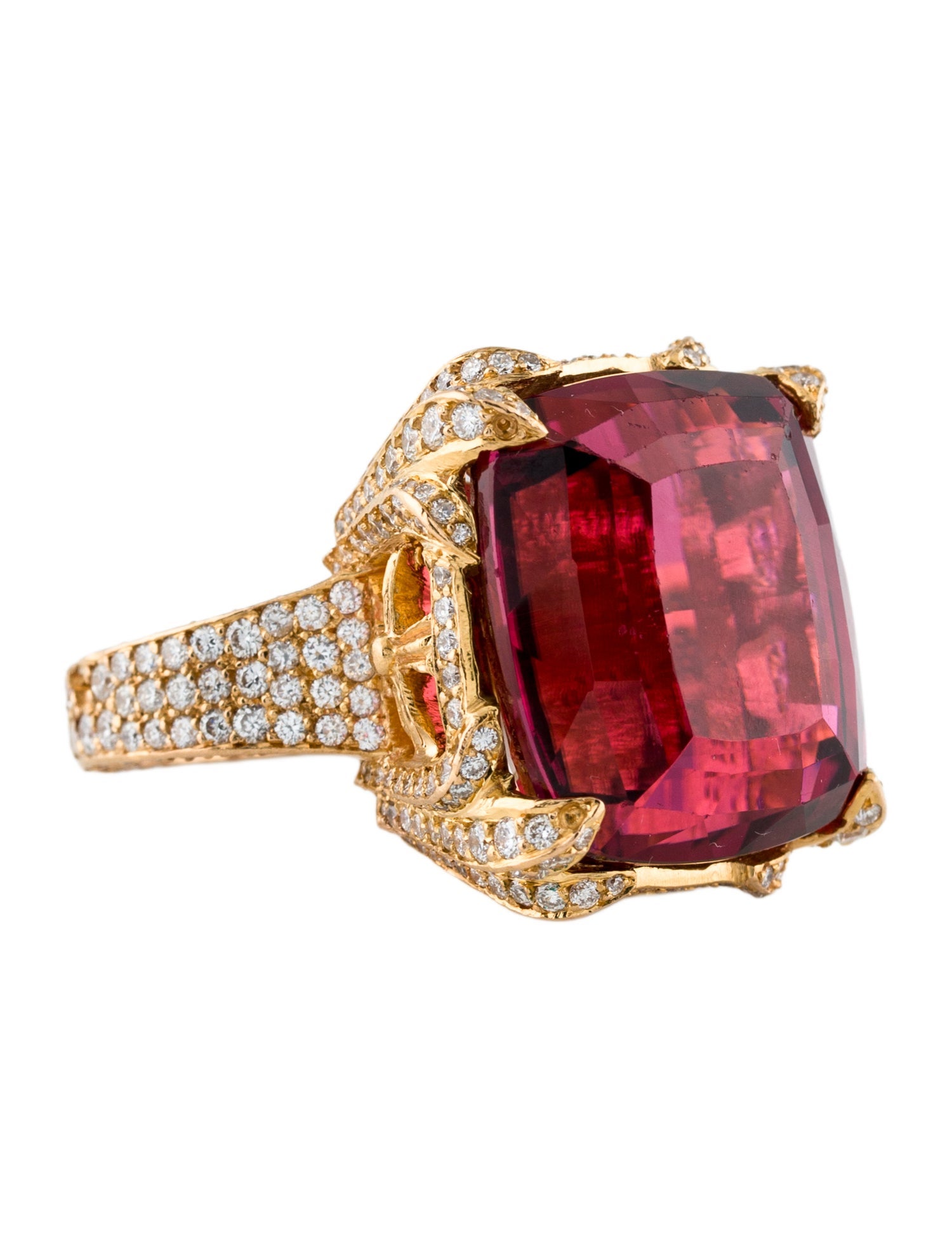 Chrome Hearts 22K Tourmaline & Diamond Cocktail Ring