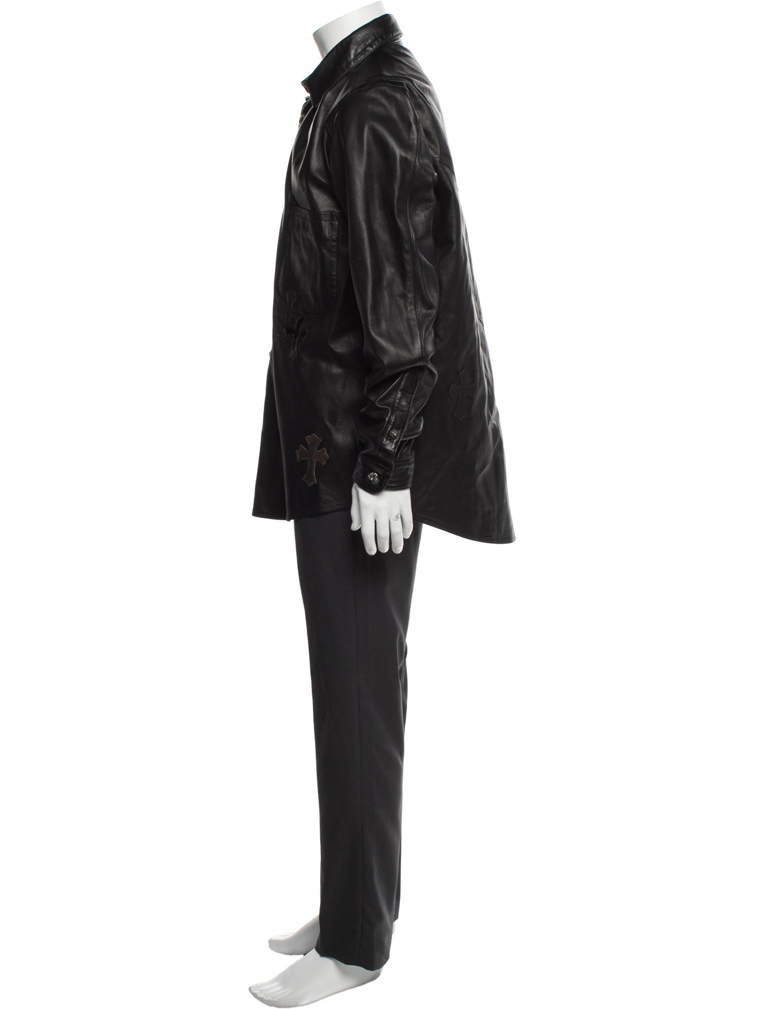 Chrome Hearts Leather Parka