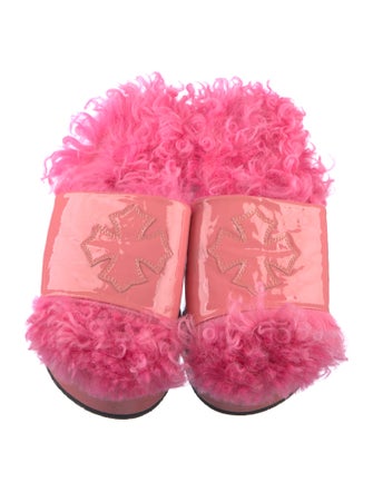 Chrome Hearts Slip N Slide Patent Leather Slides