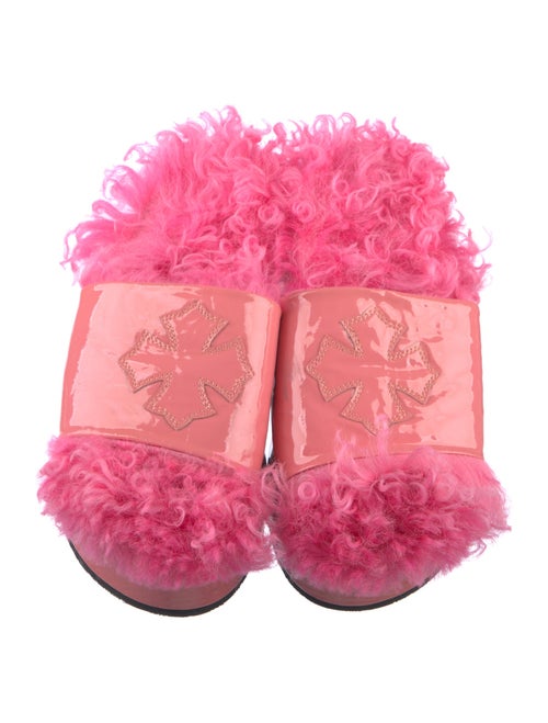 Chrome Hearts Slip N Slide Patent Leather Slides