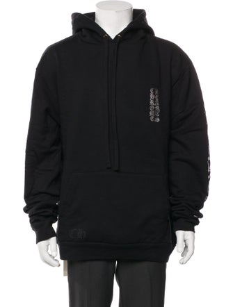 Chrome Hearts Vertical Logo Graphic Print Hoodie