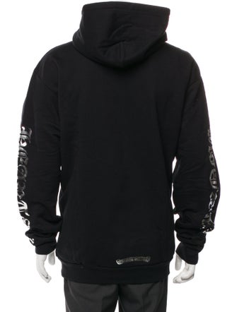 Chrome Hearts Vertical Logo Graphic Print Hoodie