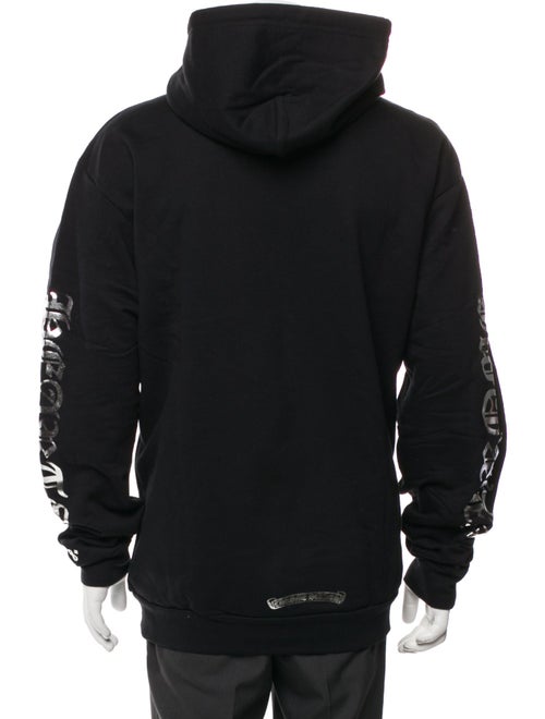 Chrome Hearts Vertical Logo Graphic Print Hoodie