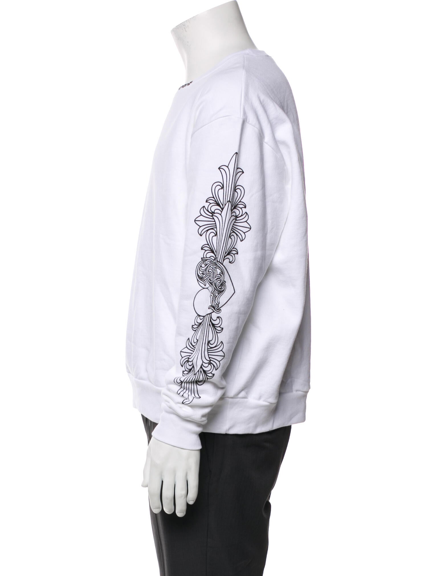 Chrome Hearts Floral Love You Graphic Print Sweatshirt